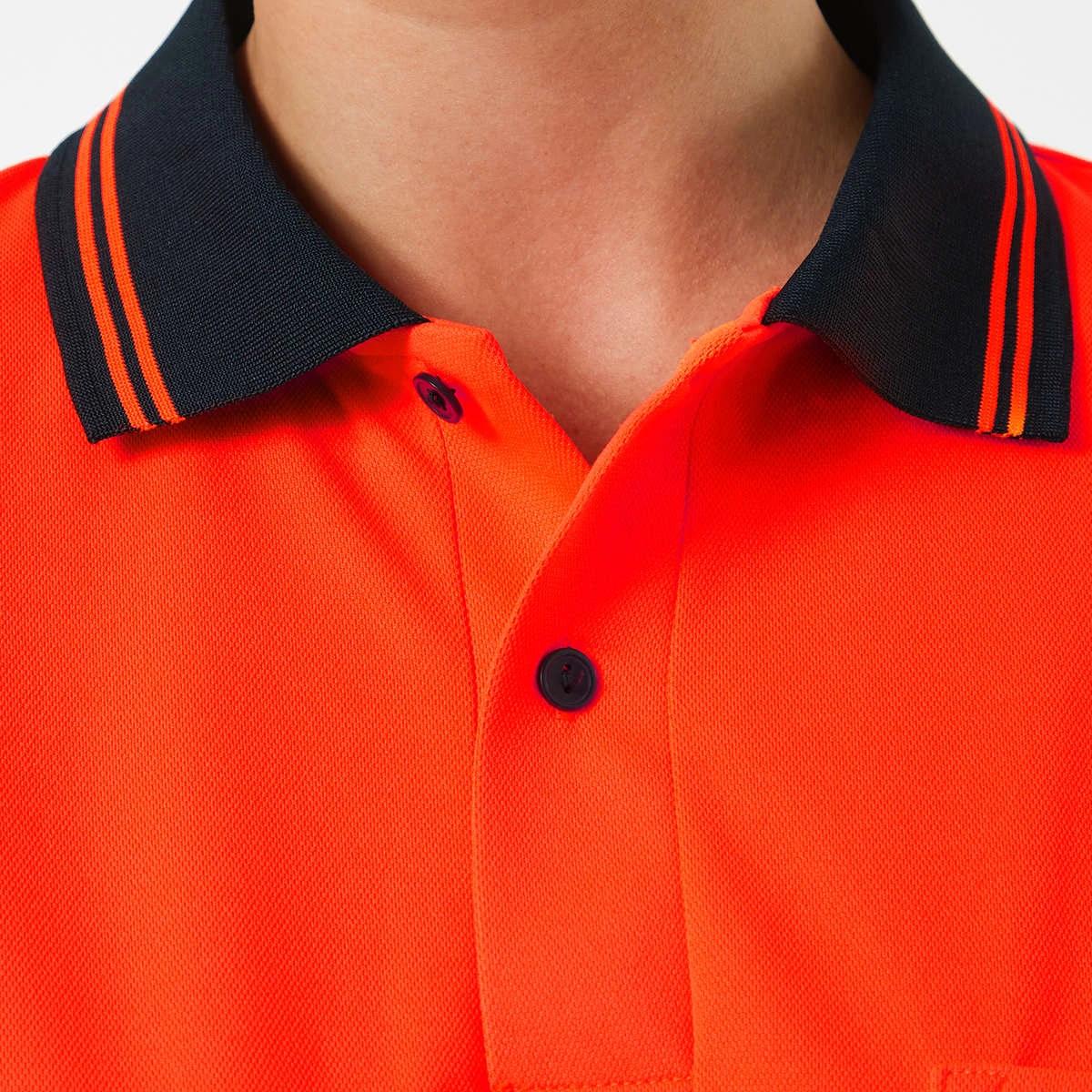 9 Workwear Hi-Visibility Short Sleeve Polo Shirt SAFETY ORANGE, 9 of 10