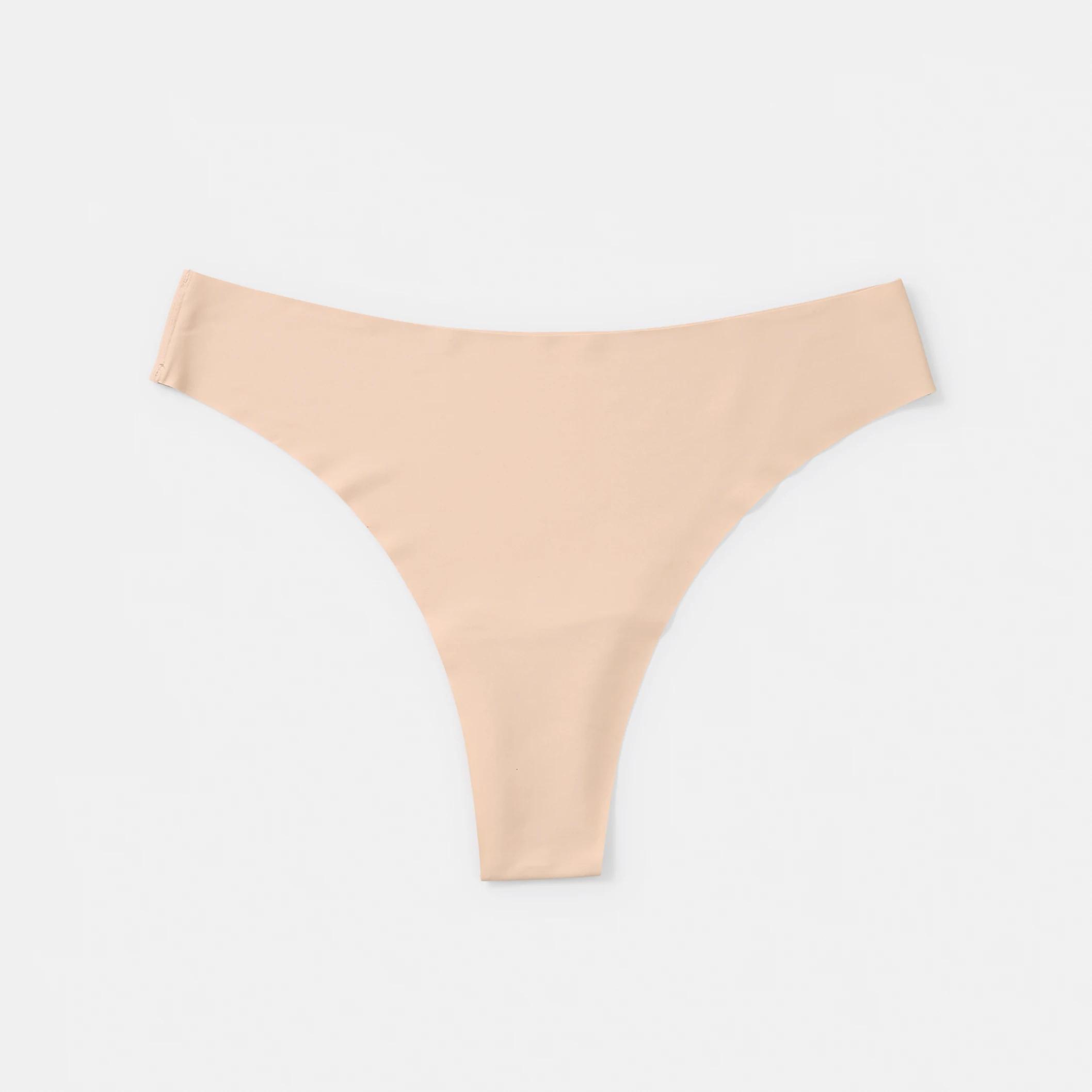 5 3 Pack No Show Cheeky Bikini Briefs Fawn Beige, 5 of 6