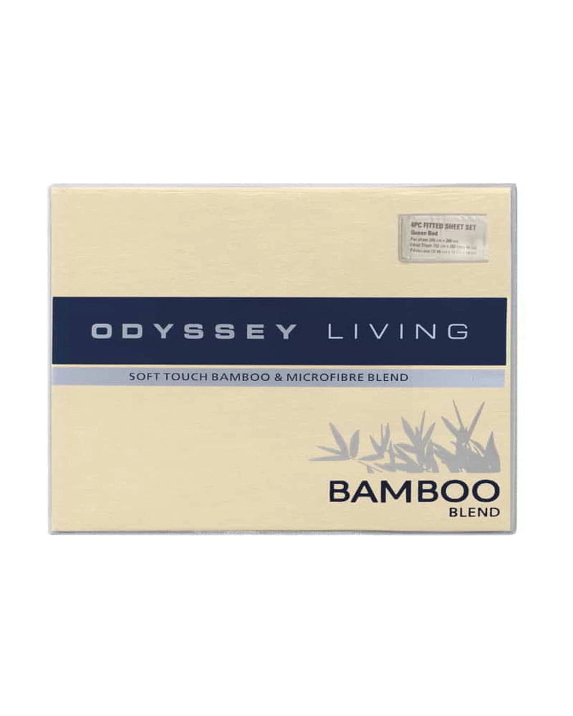 1 Odyysey Living Bamboo Blend Sheet Sets - Queen Bed - Beige, 1 of 2