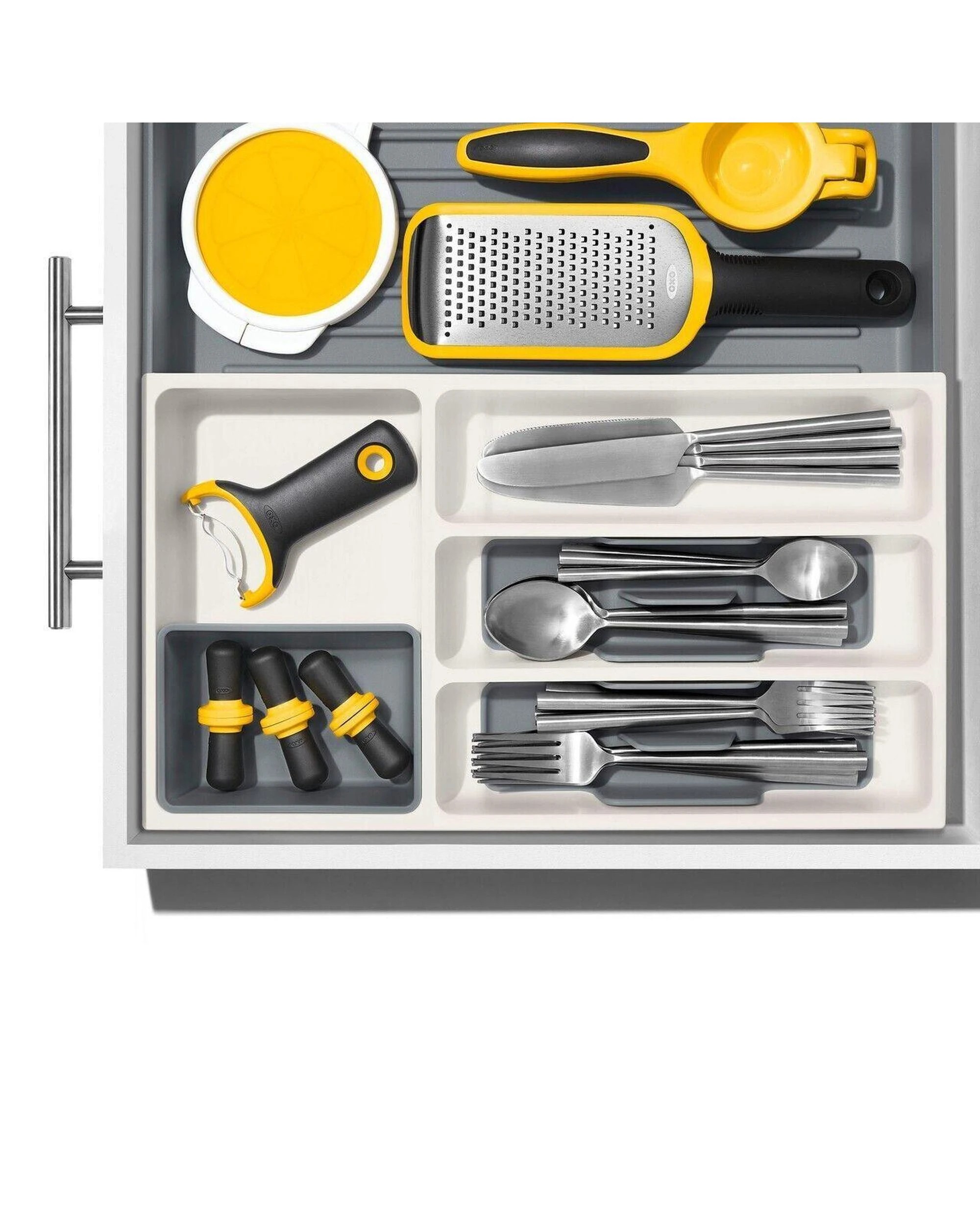 5 OXO Good Grips Expandable Utensil Organiser Cutlery Tray, 5 of 8