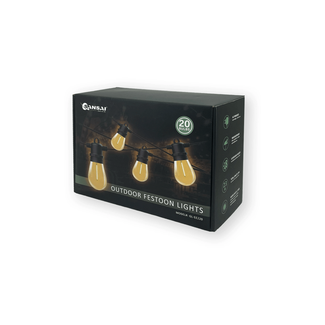 1 Sansai 20 Bulb Led 9w Festoon Warm White Outdoor Décor Festive String Lights 23m
 - White, 1 of 3