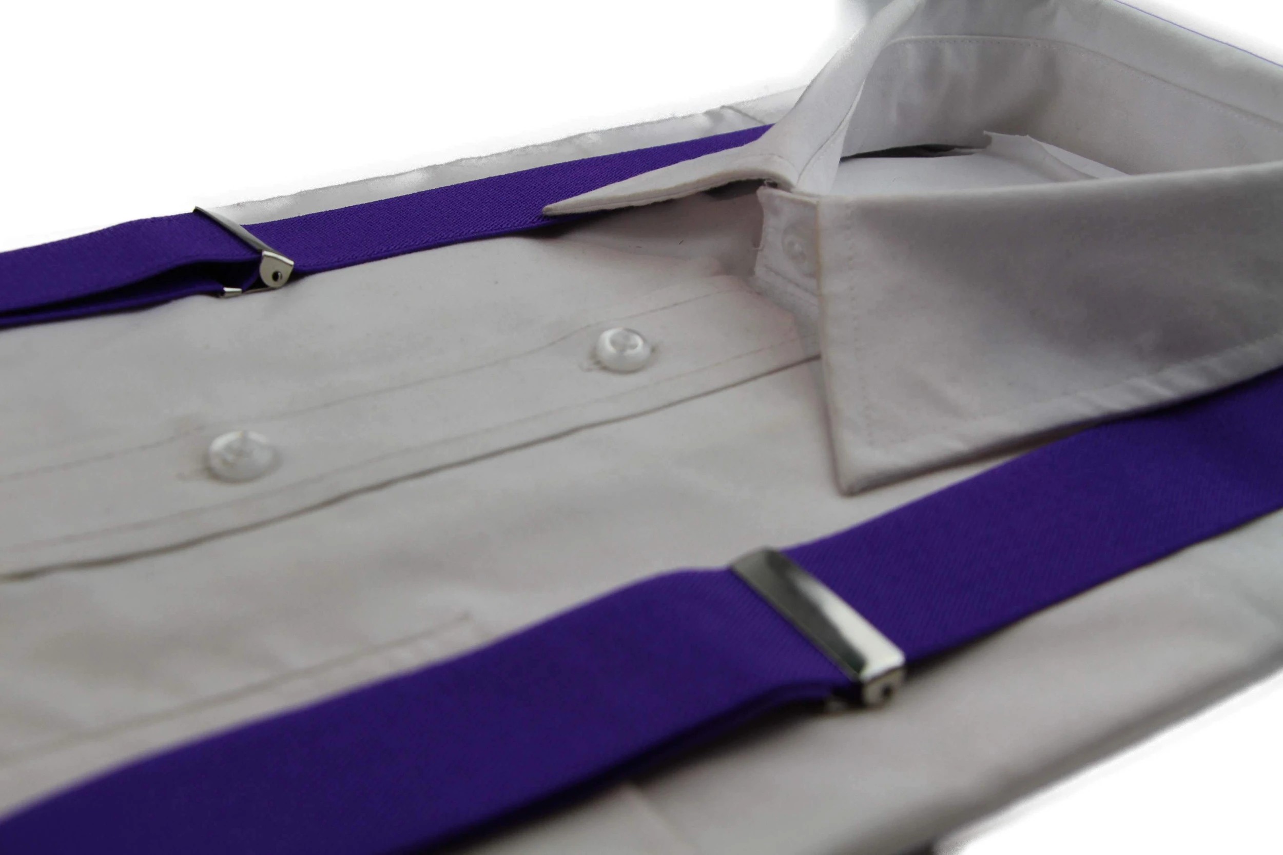 5 Zasel Mens Adjustable Wide Heavy Duty 100cm Suspenders - Purple - Purple, 5 of 5
