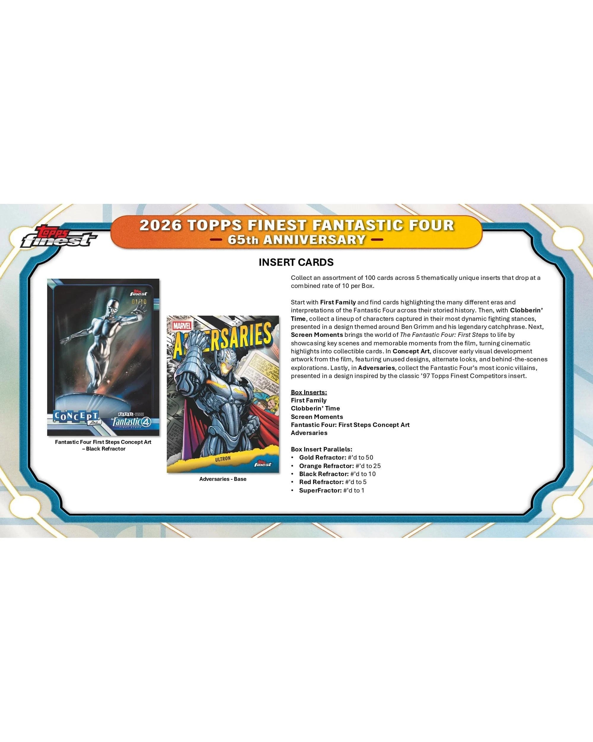 5 Topps 2026 Finest Marvel Fantastic Four Hobby Box, 5 of 10