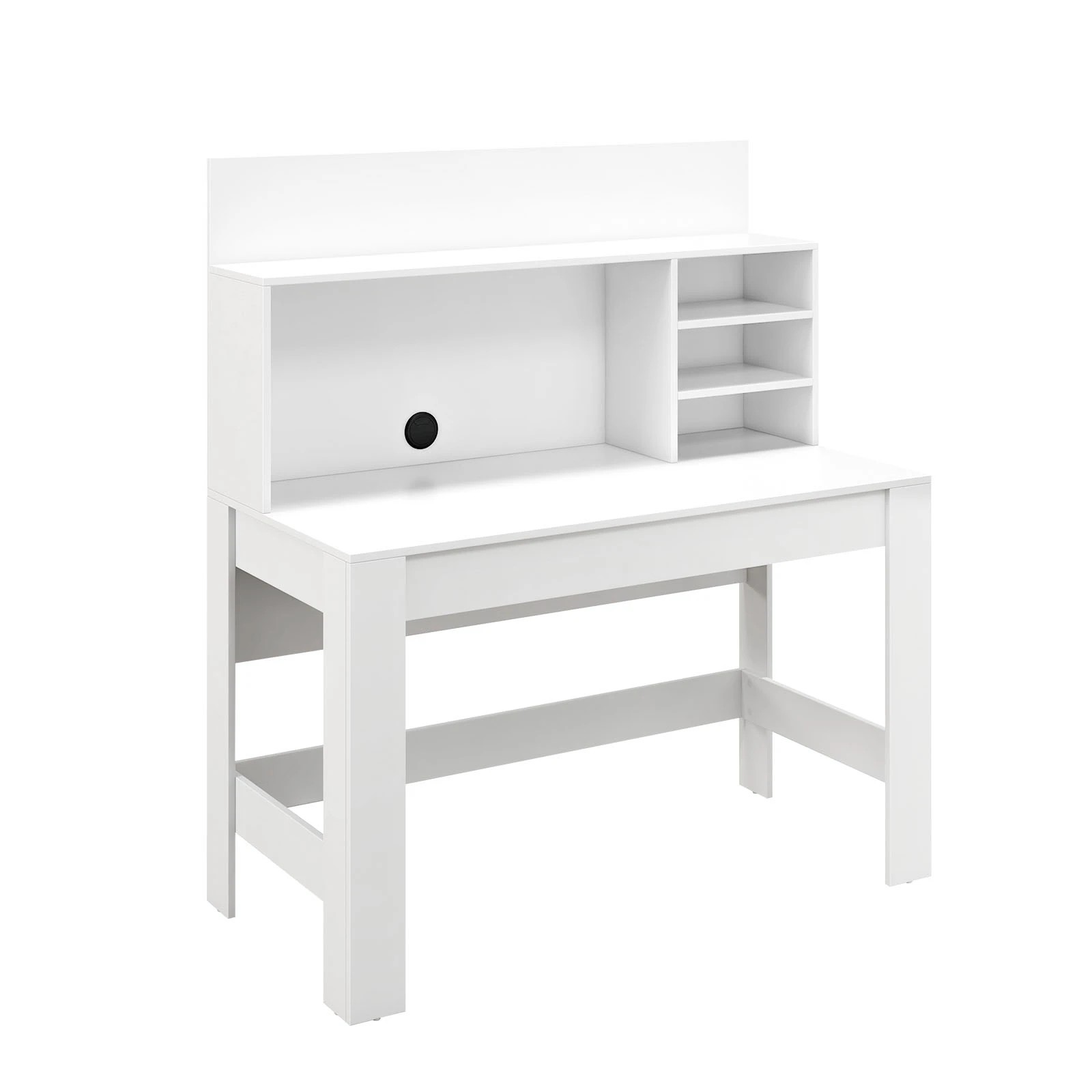 1 Costway 120cm Computer Desk w/Bookshelf Home Office Writing Desk Study Table, 1 of 3