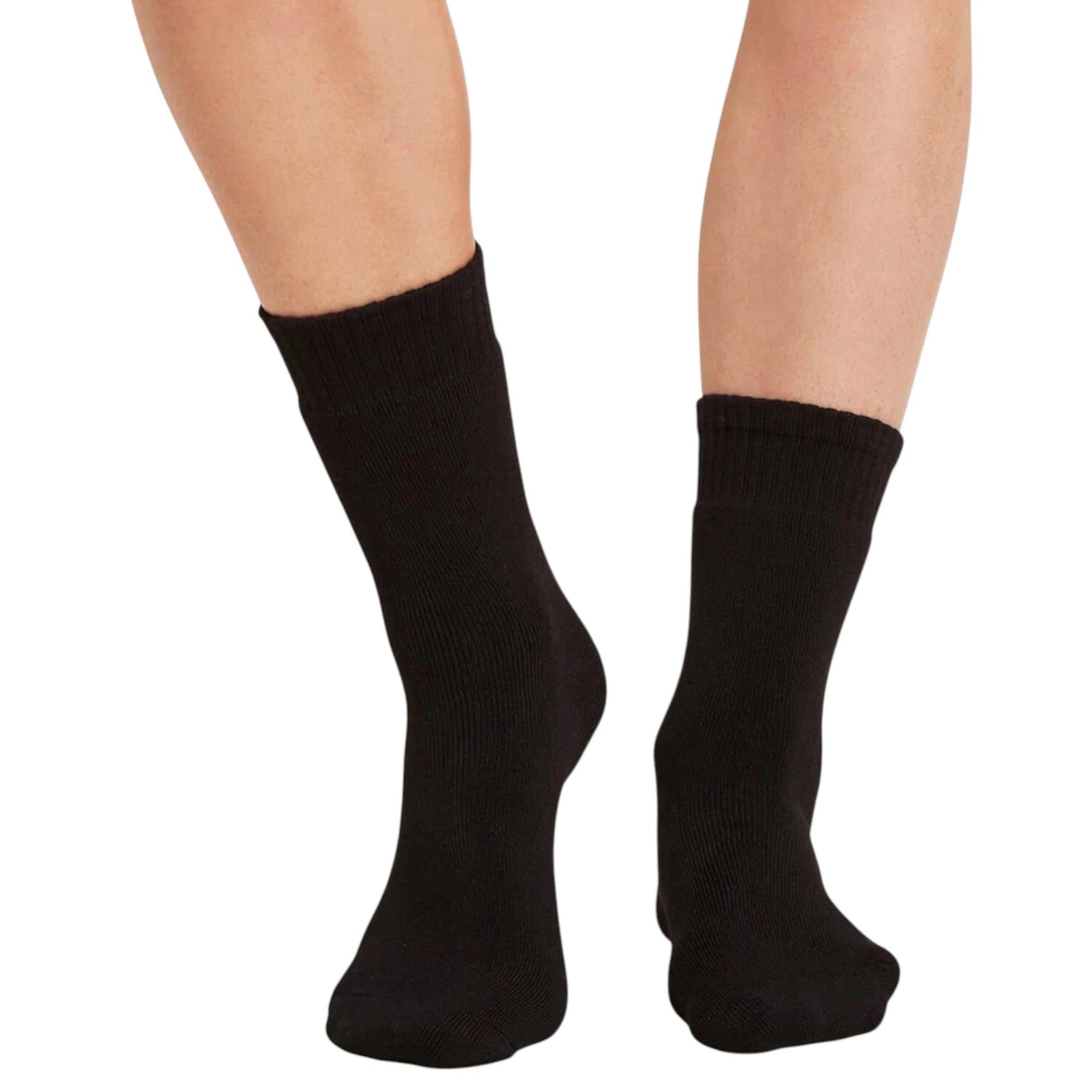 3 Rio 4 Pairs Mens Business Crew Socks BLACK, 3 of 3