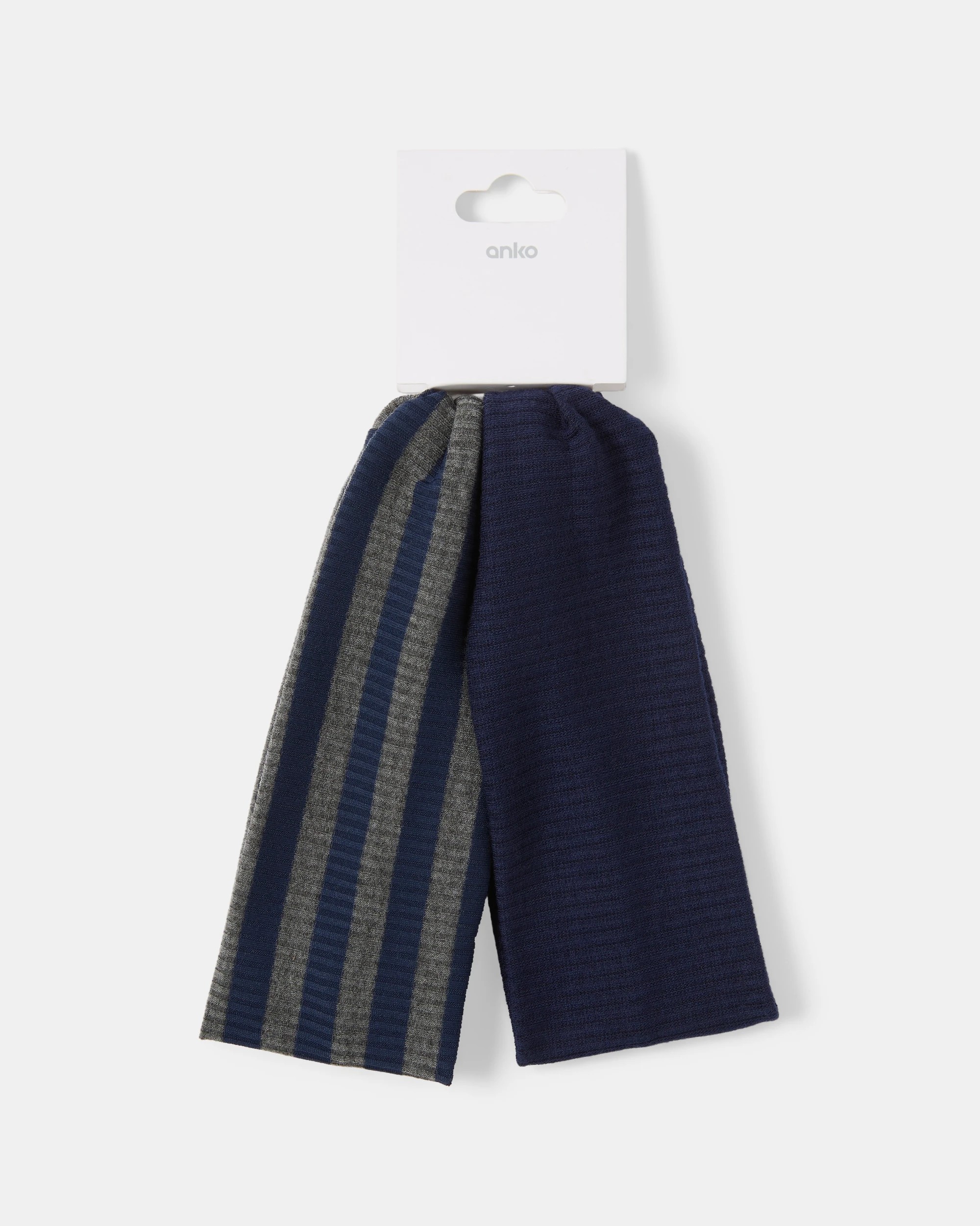 3 2 Pack Stripe Stretch Headband - Navy, 3 of 3