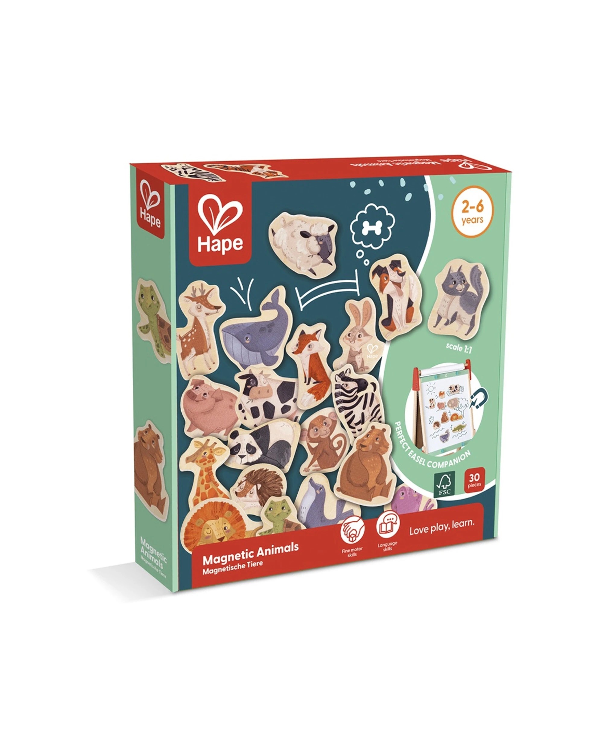 1 Hape 30pc Magnetic Animals Set Animal Magnets For Easel Fridge Kids - Multi, 1 of 4