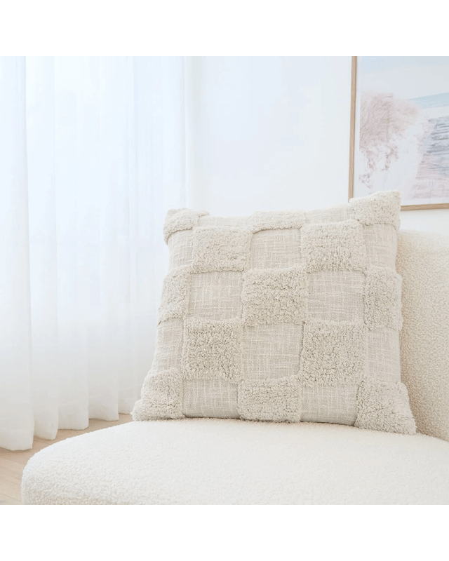 50cm Check Cotton Cushion Cover - B