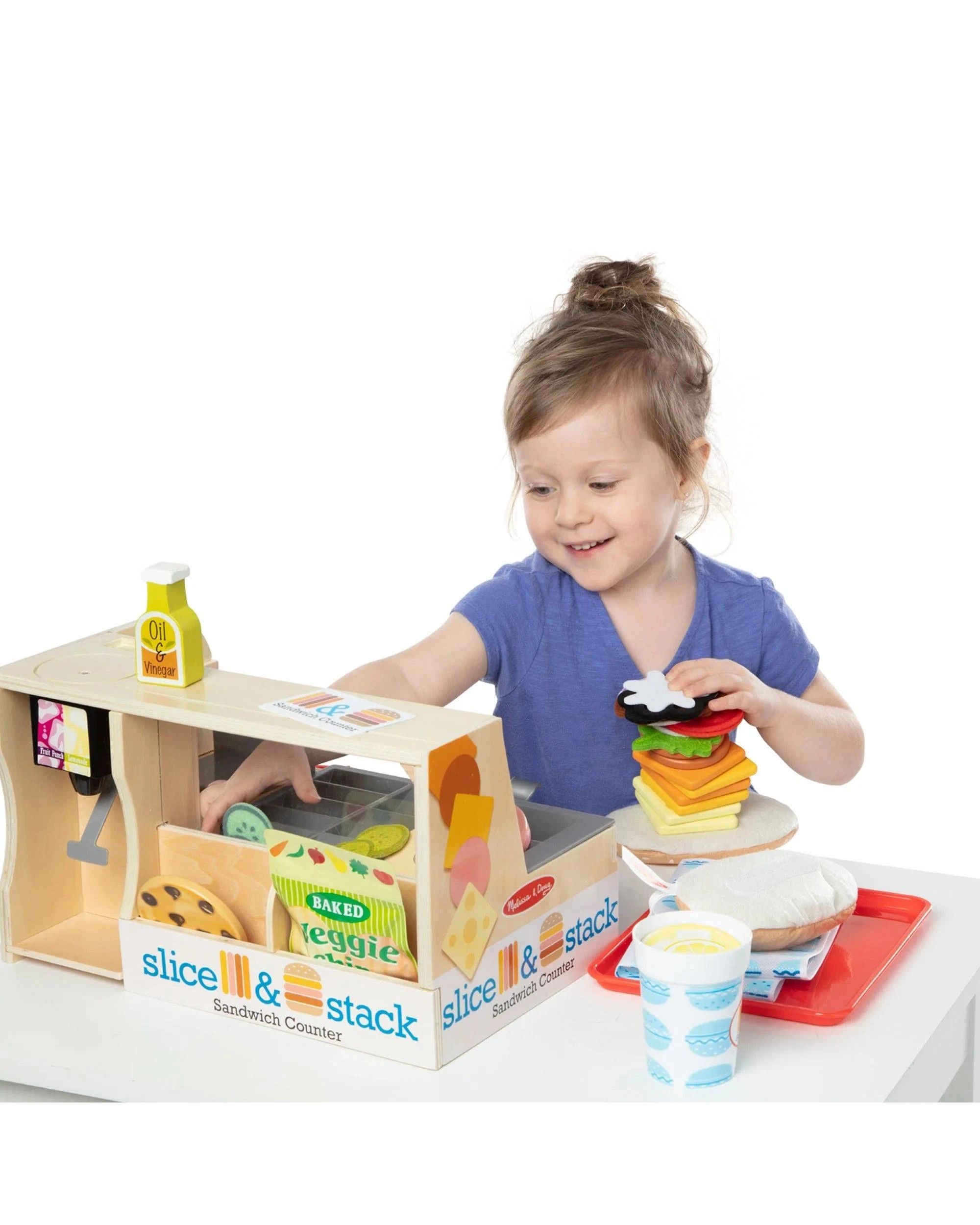 Melissa and Doug Slice and Stack Sandwich Counter Playset - Kmart