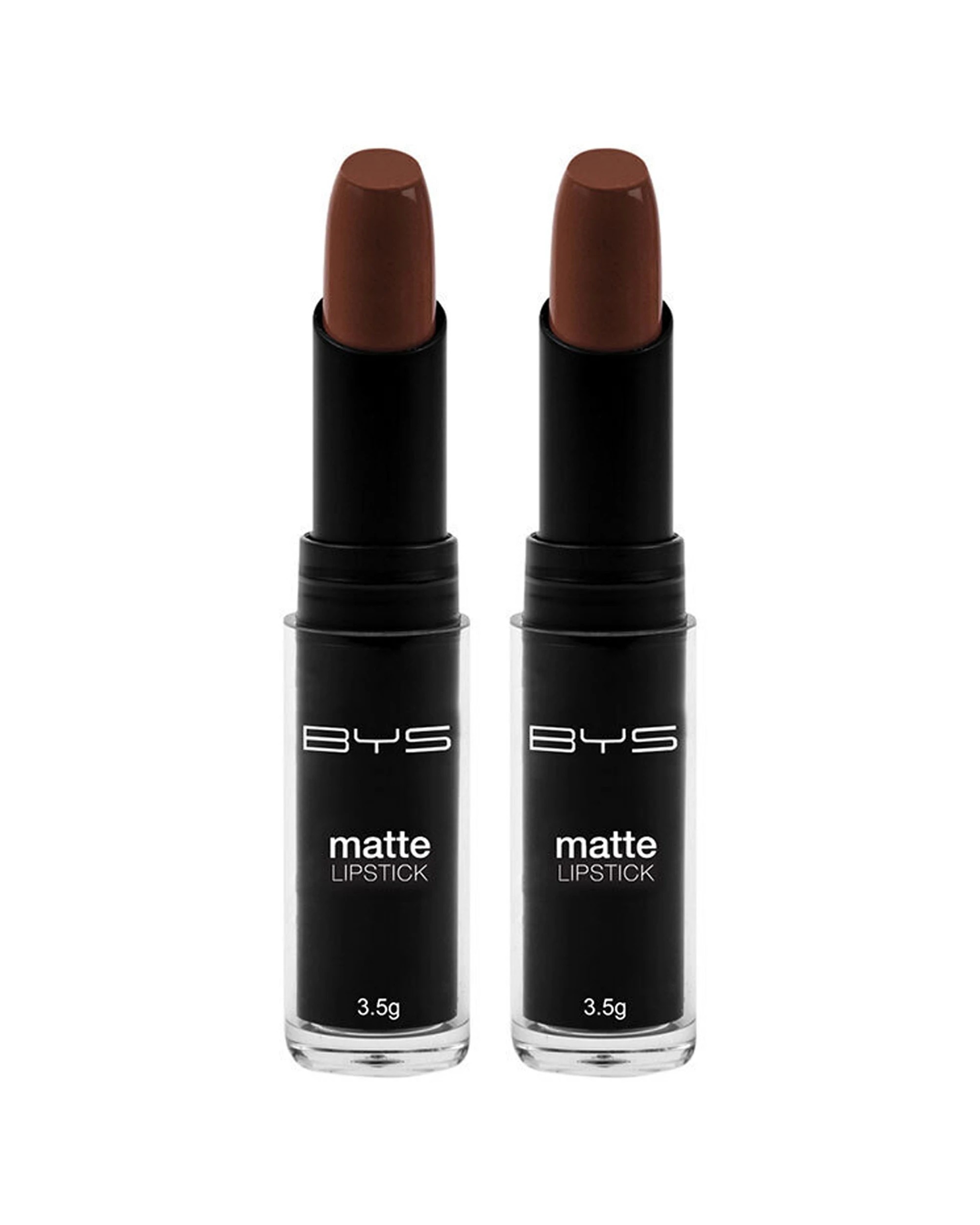 1 BYS 2PK Matte Lipstick Espresso Creamy Velvety Matte Finish - Brown, 1 of 1