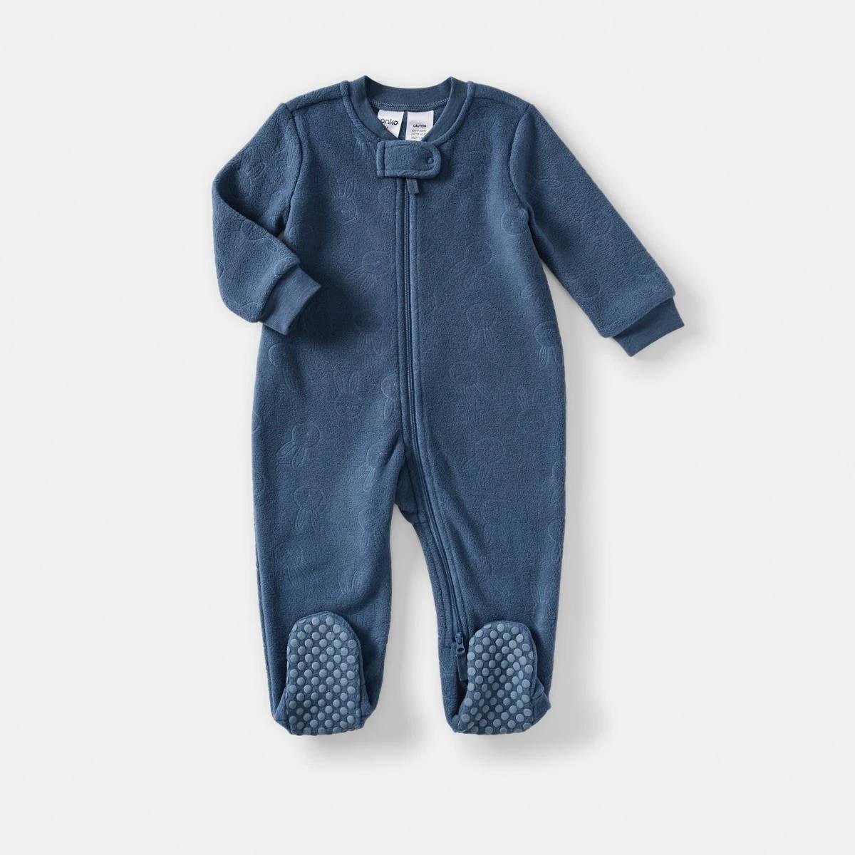 1 Fluffy Pramsuit Nvy Bunny, 1 of 4