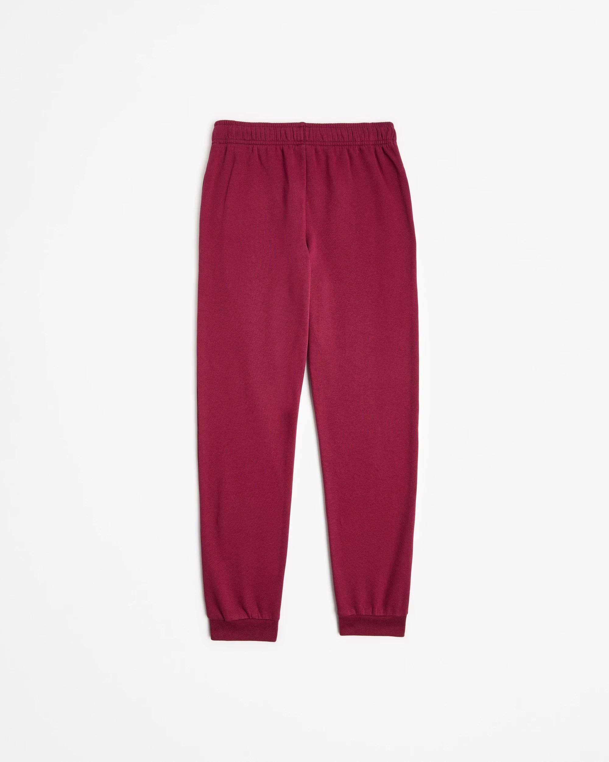 3 Target Kids Australian Cotton Blend 2 Pack School Cuffed Trackpants BURGUNDY, 3 of 3