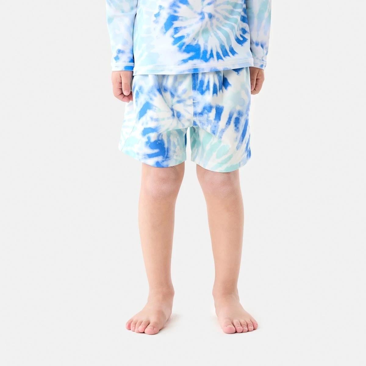 1 Printed Boardshorts SPIRAL TIE DYE FRESH BLUE, 1 of 5