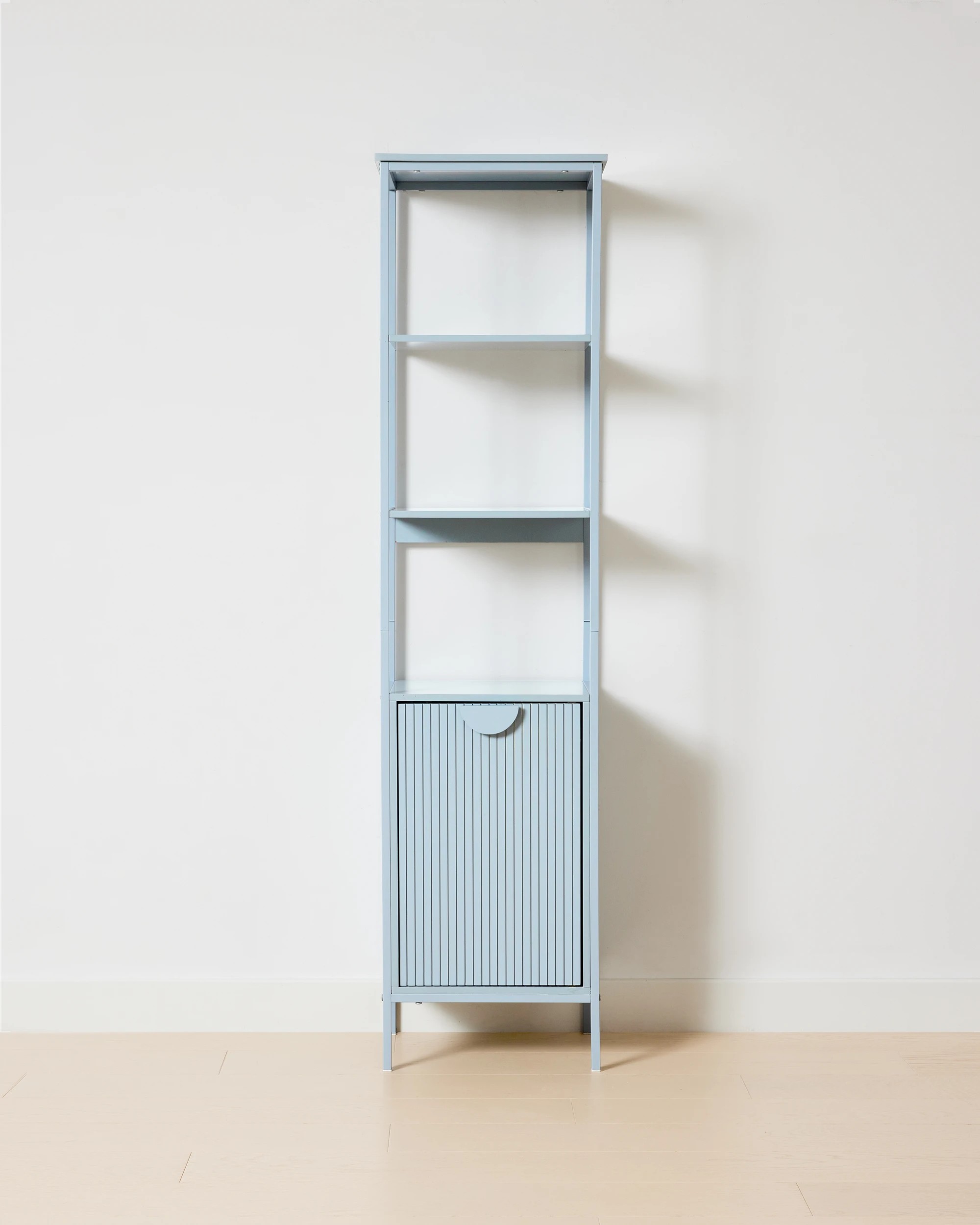 1 Stevie Tall Storage Unit with Shelves - Blue, 1 of 8