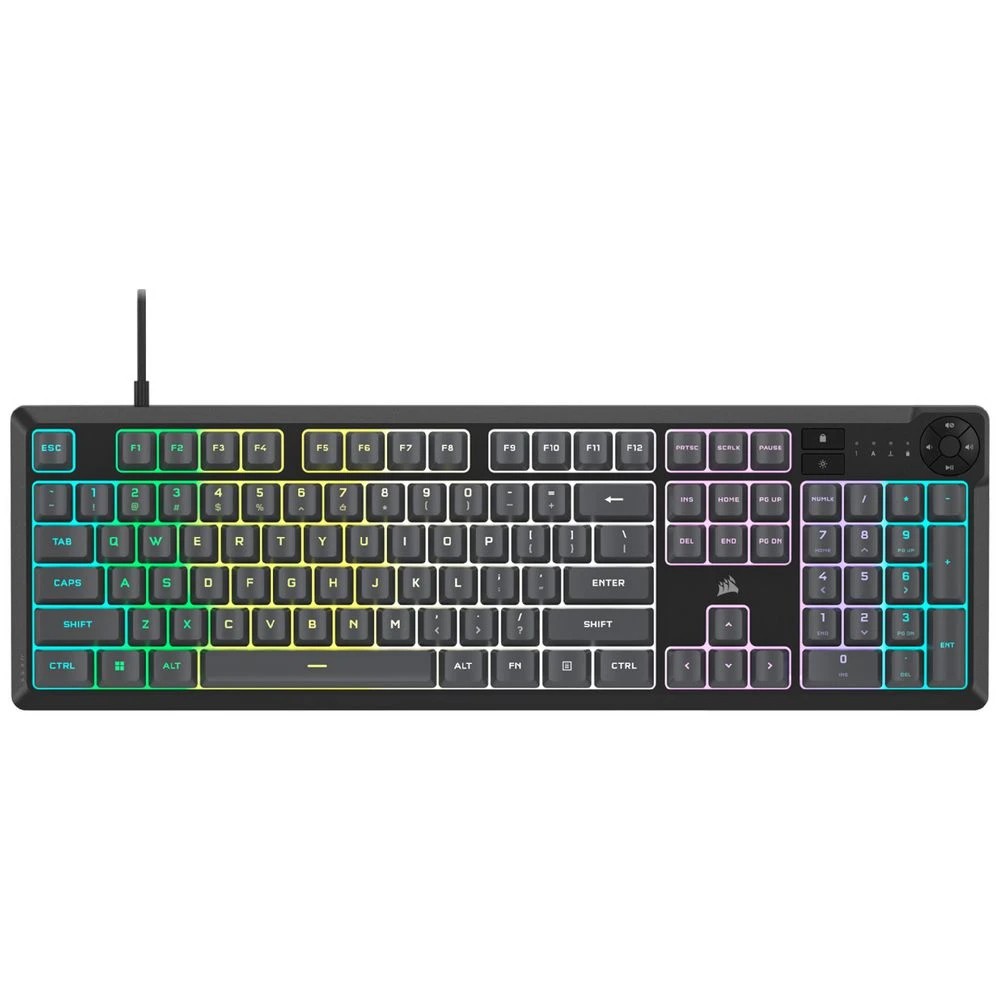 1 Corsair K55 CORE RGB Gaming Keyboard Grey, 1 of 9