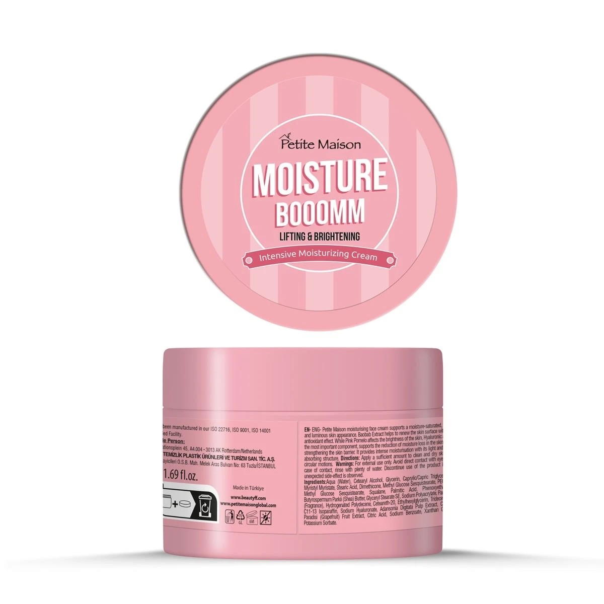 2 Petite Maison Moisture Booomm Lifting and Brightening Intensive Moisturizing Cream 50ml - Hyaluronic Acid and Squalane, 2 of 2
