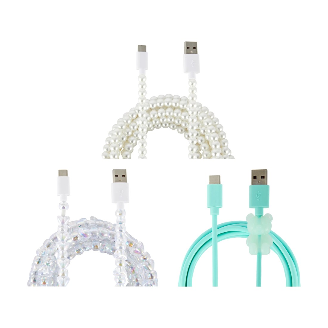 1 2m USB-A to USB-C Cable Novelty - Assorted, 1 of 4