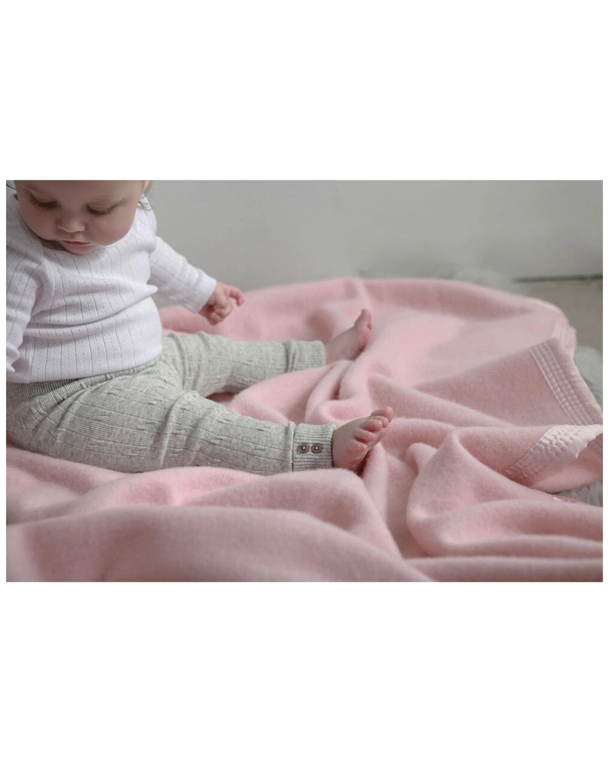 2 Onkaparinga Baby 120x160cm Soft Wool Warm Blanket Nursery Bedding
 - Pink, 2 of 3