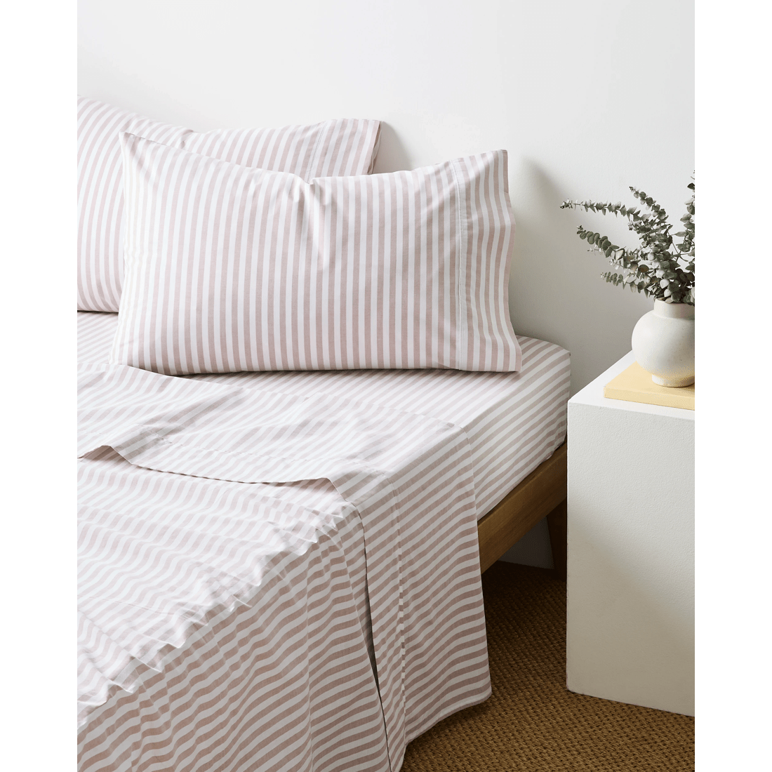 1 Target Australian Cotton Stripe Mix And Match Flat Sheet
 - Queen Bed
 - Natural, 1 of 2