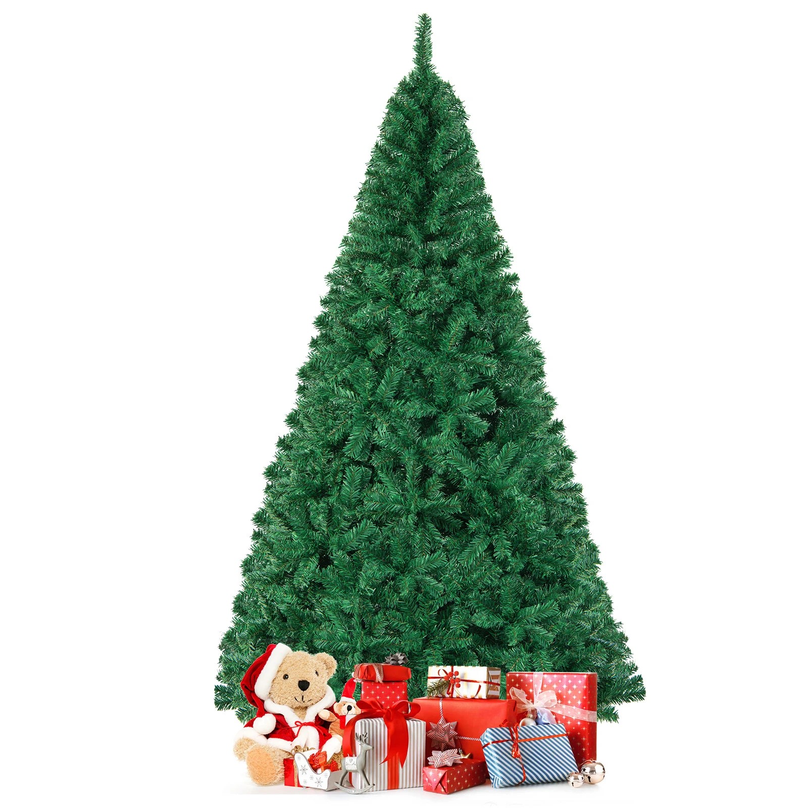 3 Costway 2.4M PVC Christmas Tree Indoor Outdoor Holiday Decoration - Green, 3 of 3