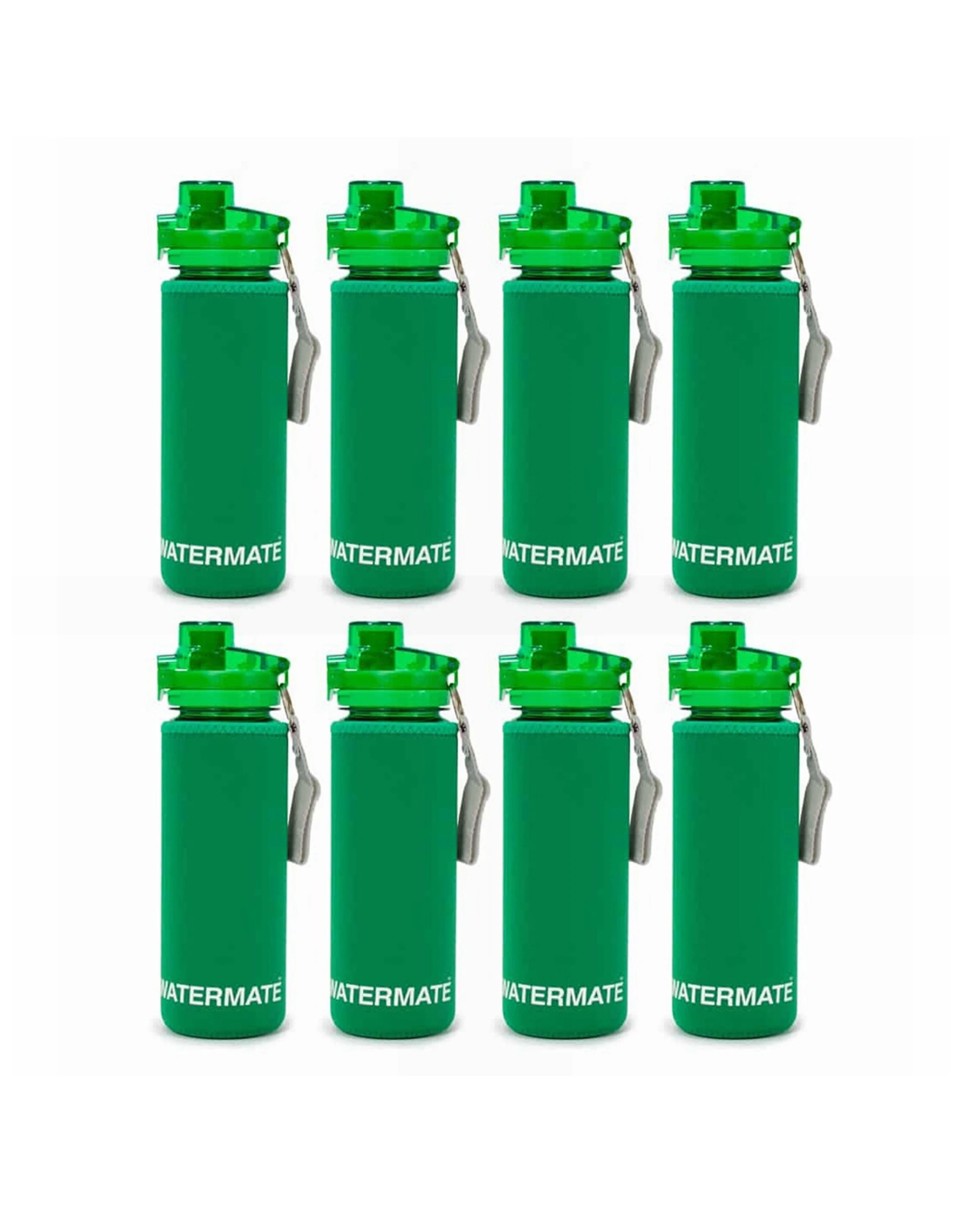 1 Annabel Trends Watermate Neoprene Drink Bottle Cover 8 Pack Fits 550ml - Green, 1 of 2