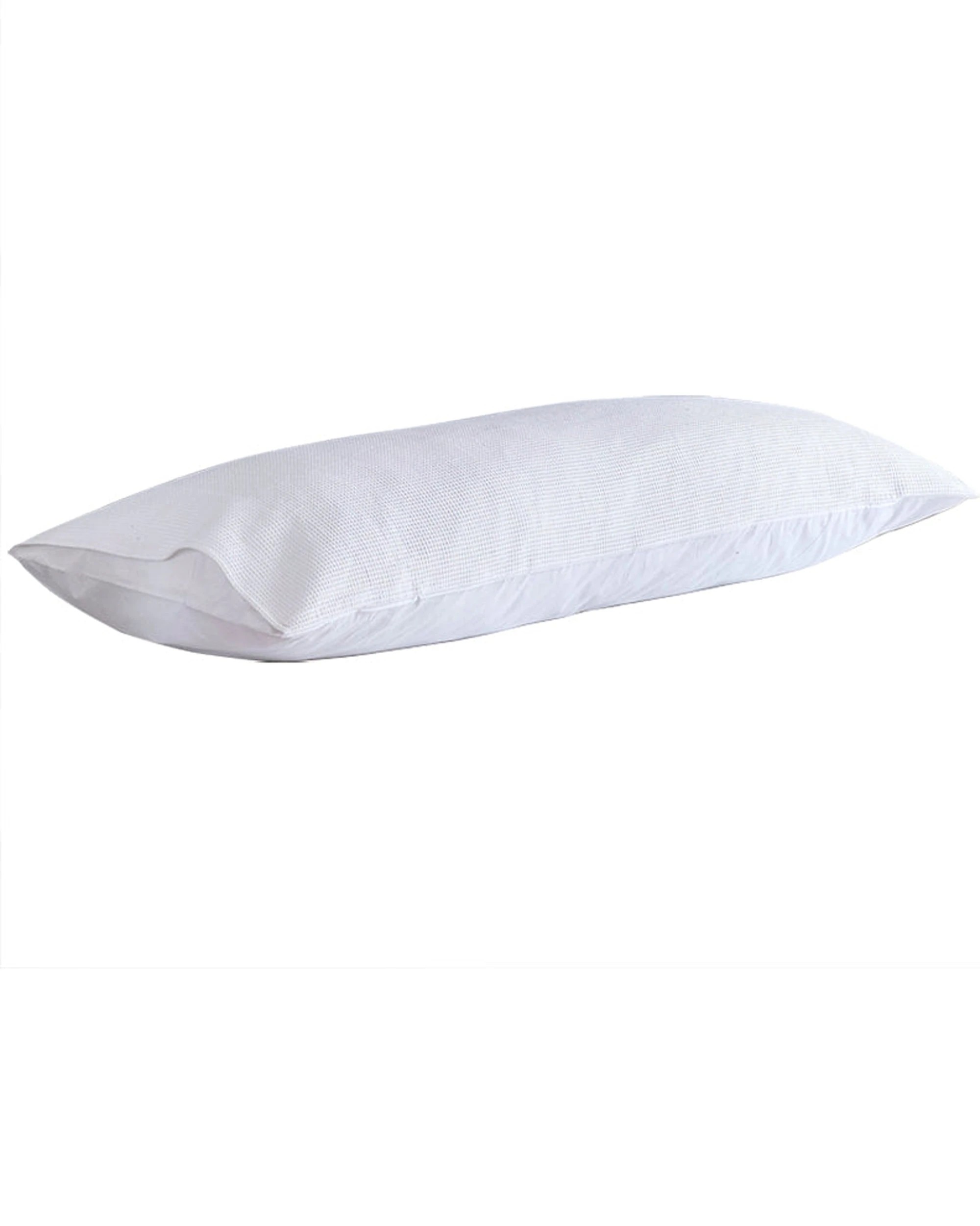 1 Cotton More 100% Premium Cotton Waffle Body Pillow Slip Cover 48x150cm - White, 1 of 6