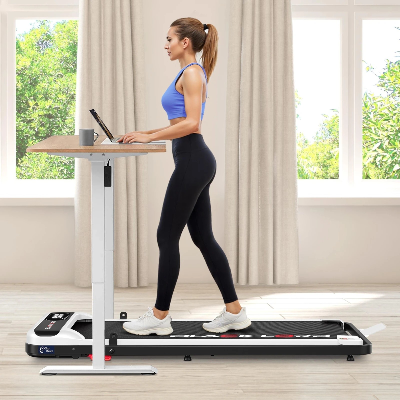 10 Black Lord Treadmill Electric Walking Pad Folding Incline Magnetic Remote - White, 10 of 10