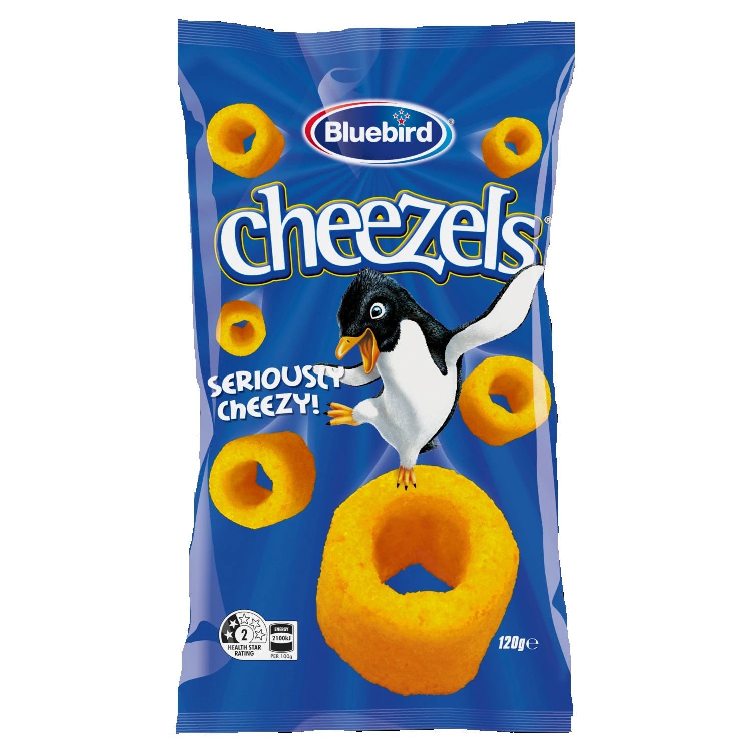 1 Bluebird Cheezels Cheese 120g, 1 of 2