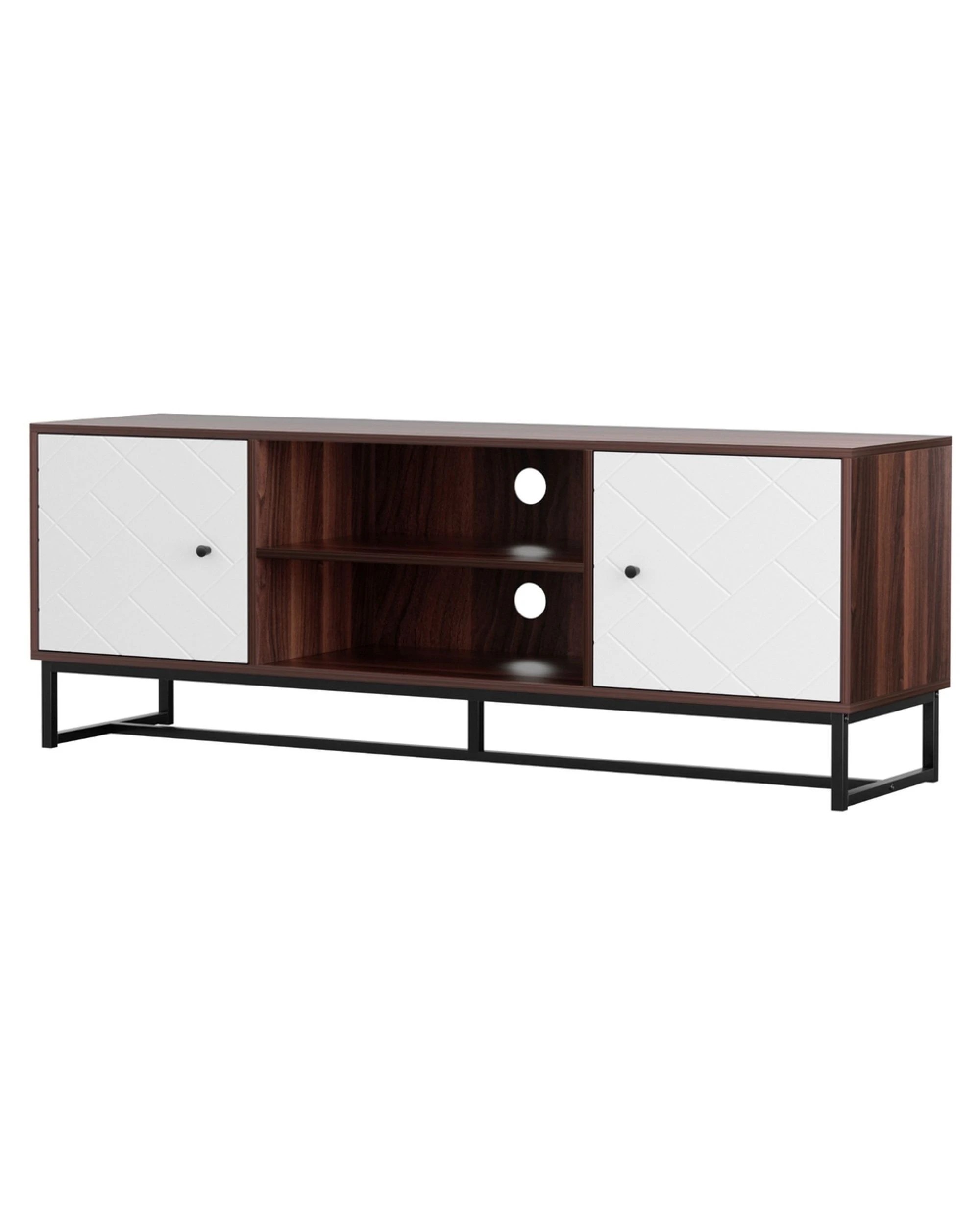 1 Artiss Tv Unit 150cm Storage Shelves
 - White, 1 of 3