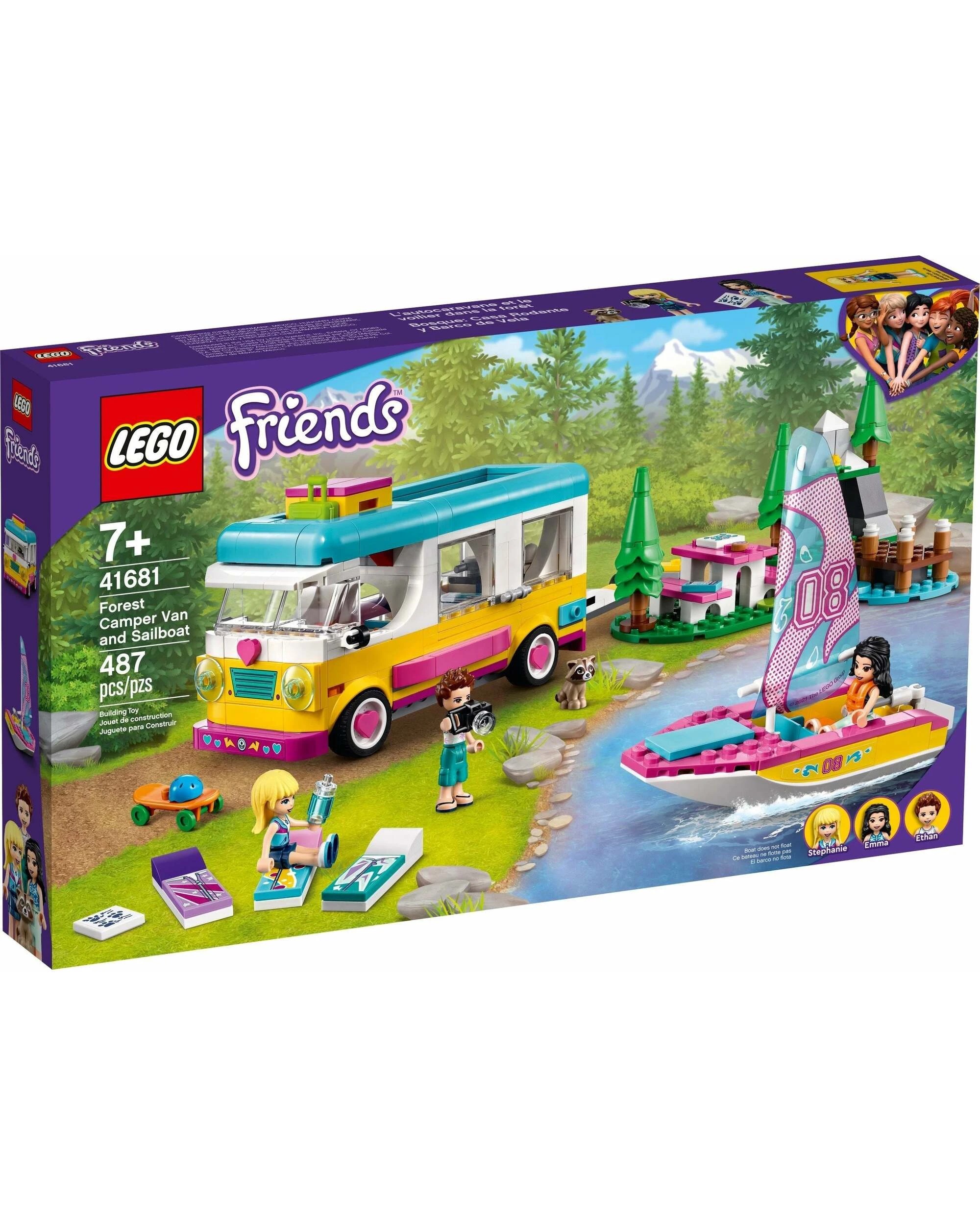 1 LEGO Friends Series 41681 Forest Camper Van and Sailboat, 1 of 5