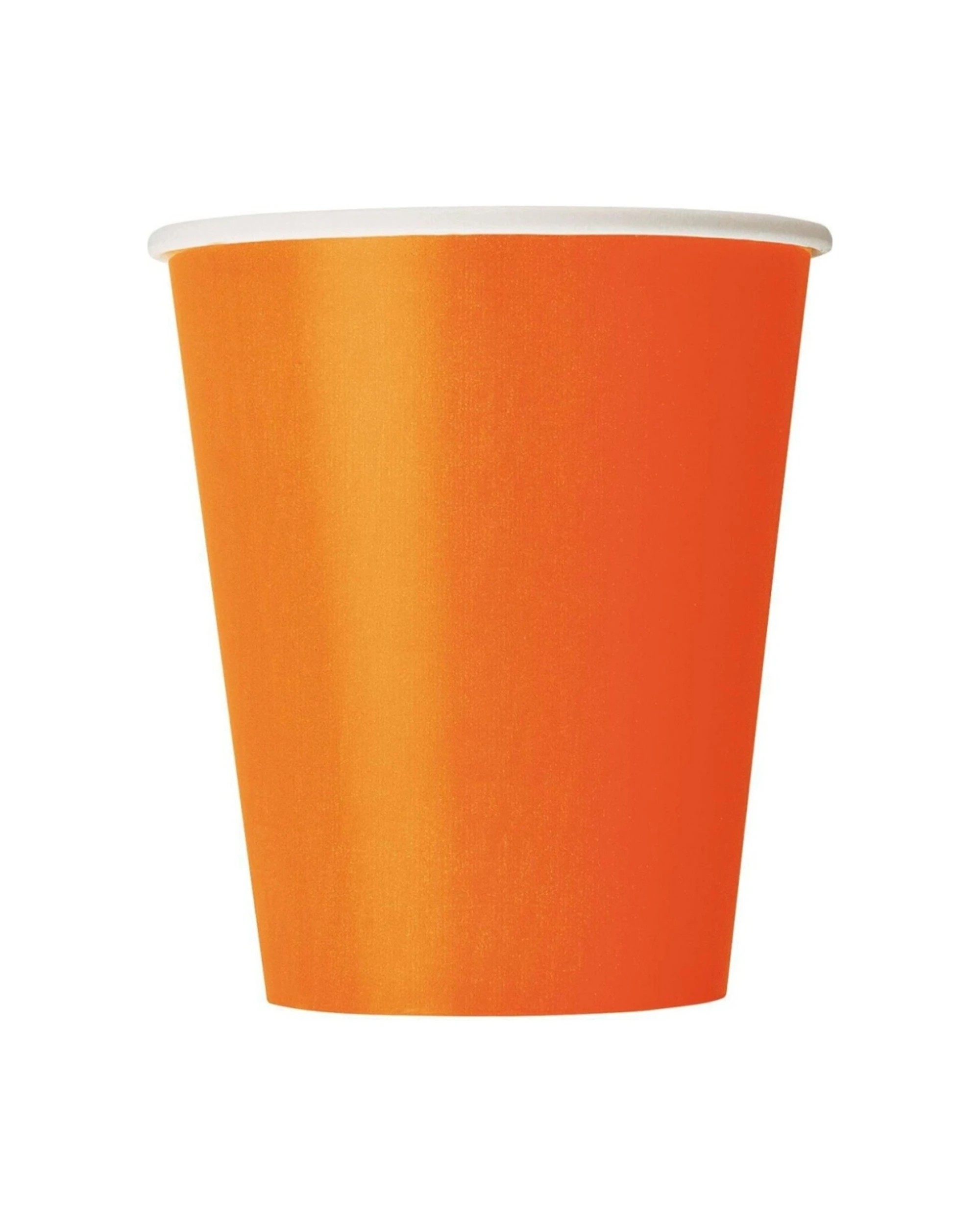 1 Unique Orange Paper Cups Pack of 8 - Orange, 1 of 1