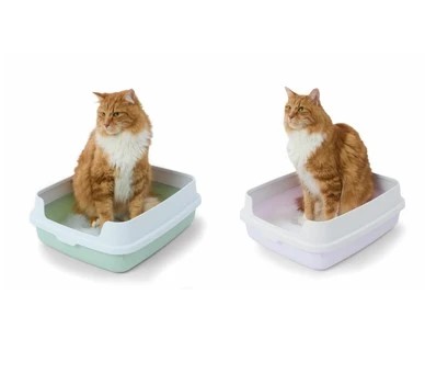1 Cat Litter Box with Scoop - Assorted, 1 of 9