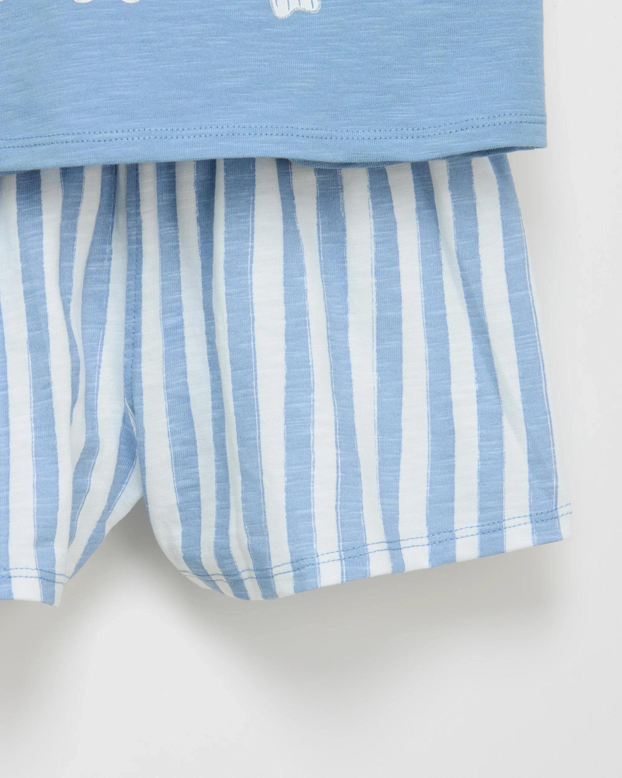 5 Target Australian Cotton T-Shirt & Shorts 2 Piece Set BLUE, 5 of 5