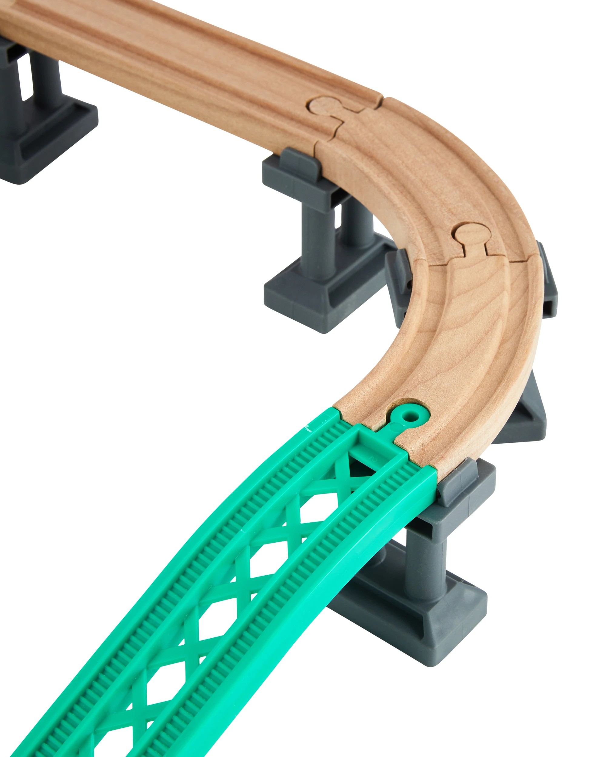 6 41 Piece Wooden Jungle Train Set with Case, 6 of 9