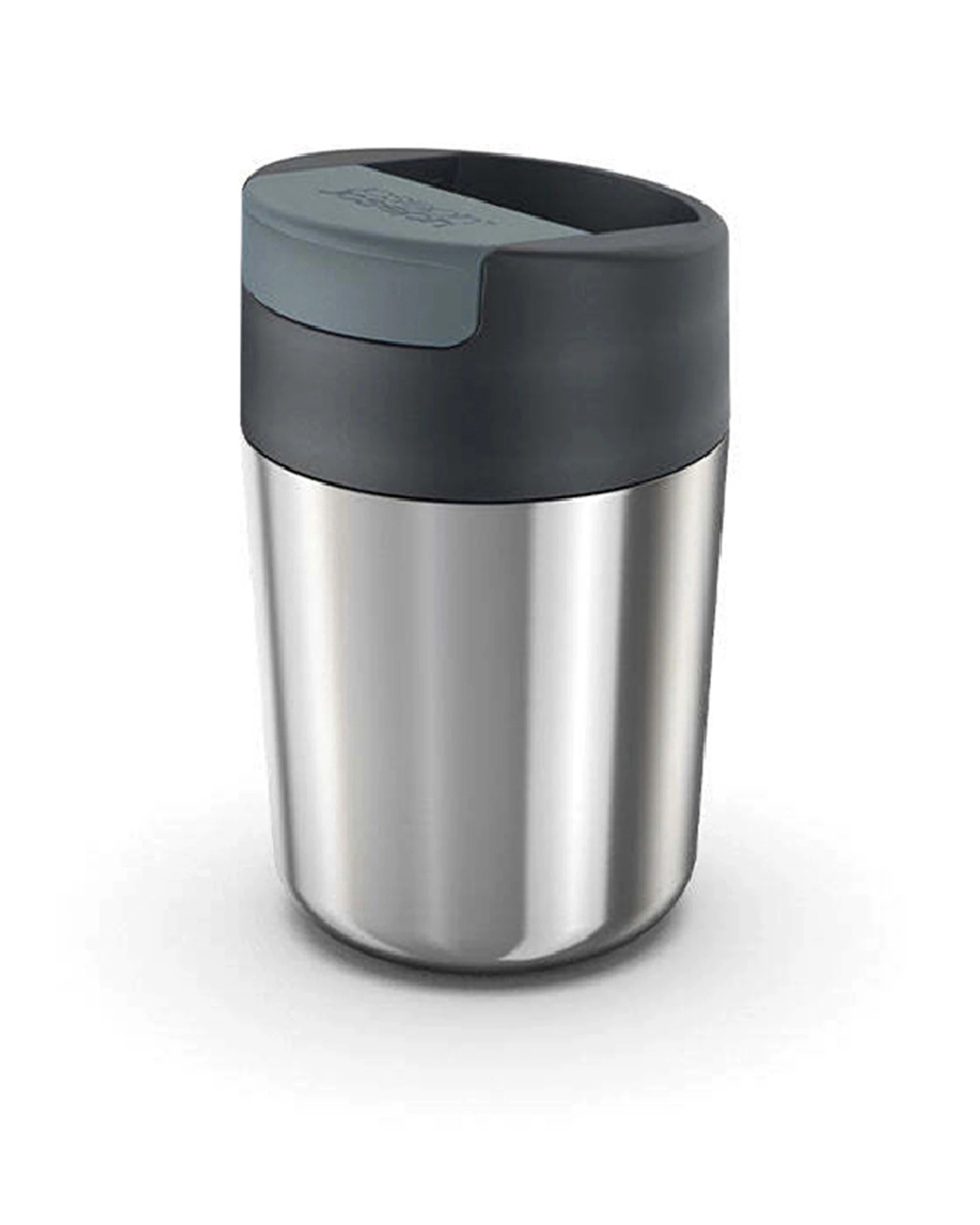 1 Joseph & Joseph Sipp Stainless Steel 340ml Travel Mug - Anthracite - Grey, 1 of 4