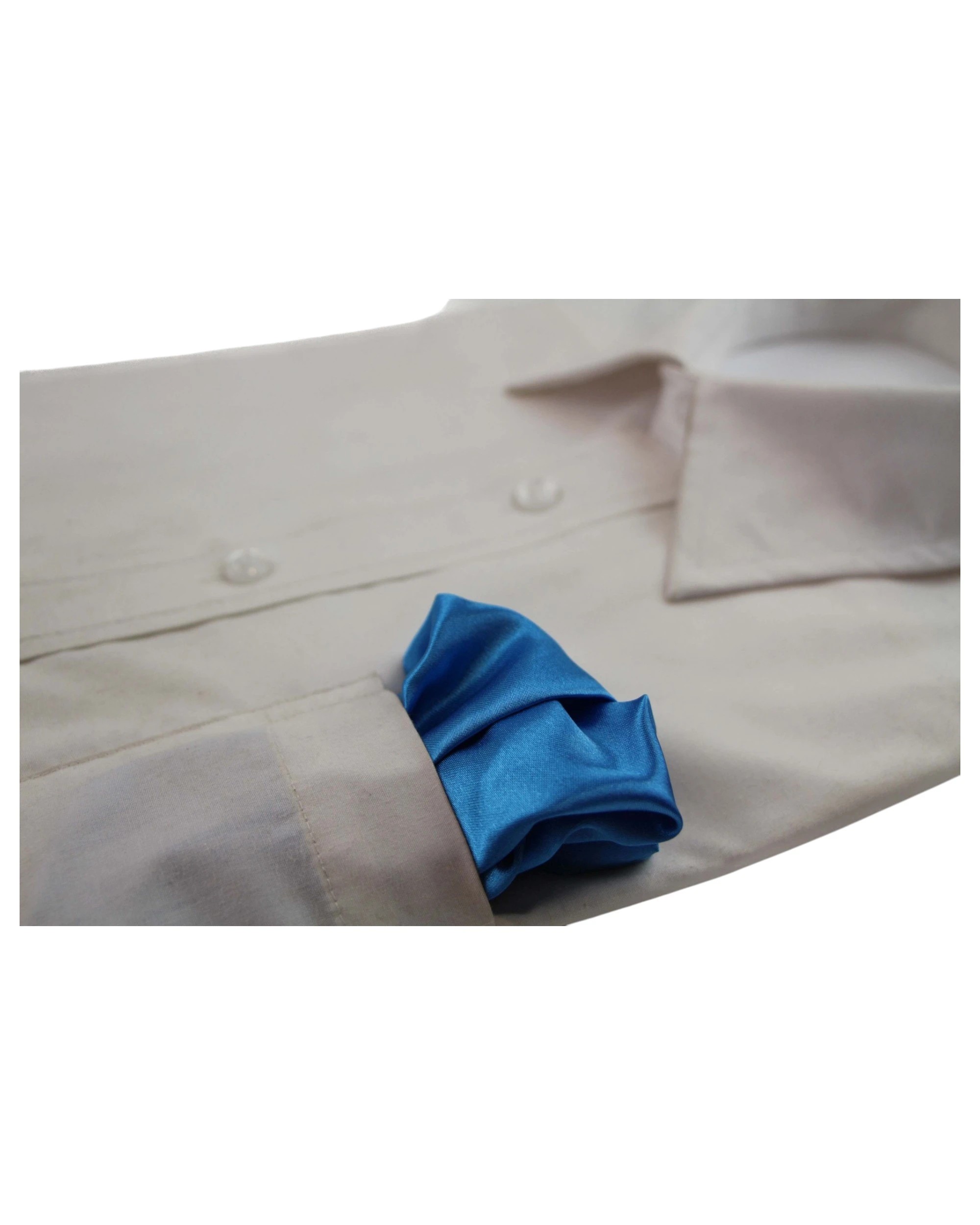 3 Zasel Mens Pocket Square - Blue - Blue, 3 of 3