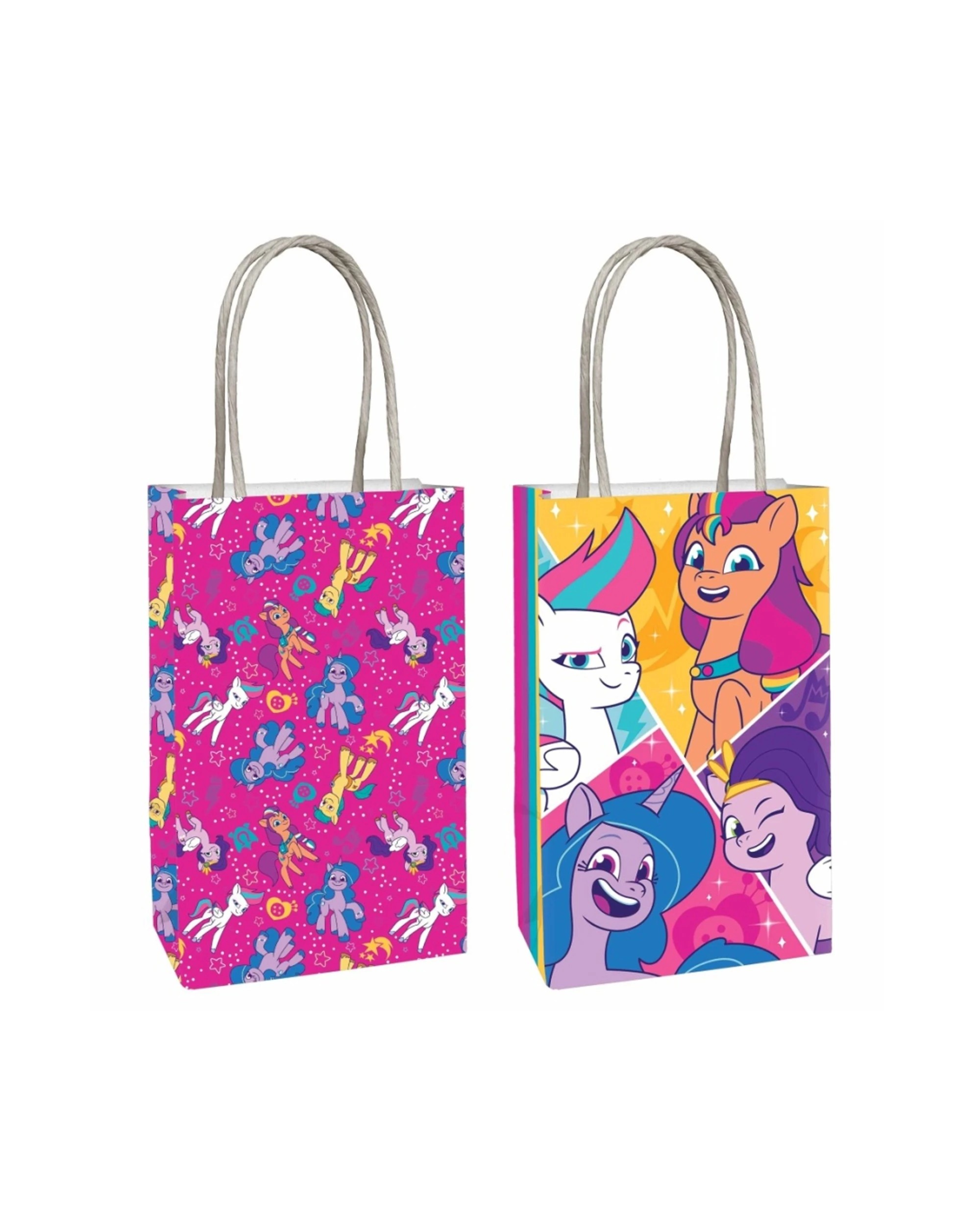 1 Anagram 8pc My Little Pony Kids Birthday Party Kraft Loot Bags - Multi, 1 of 1