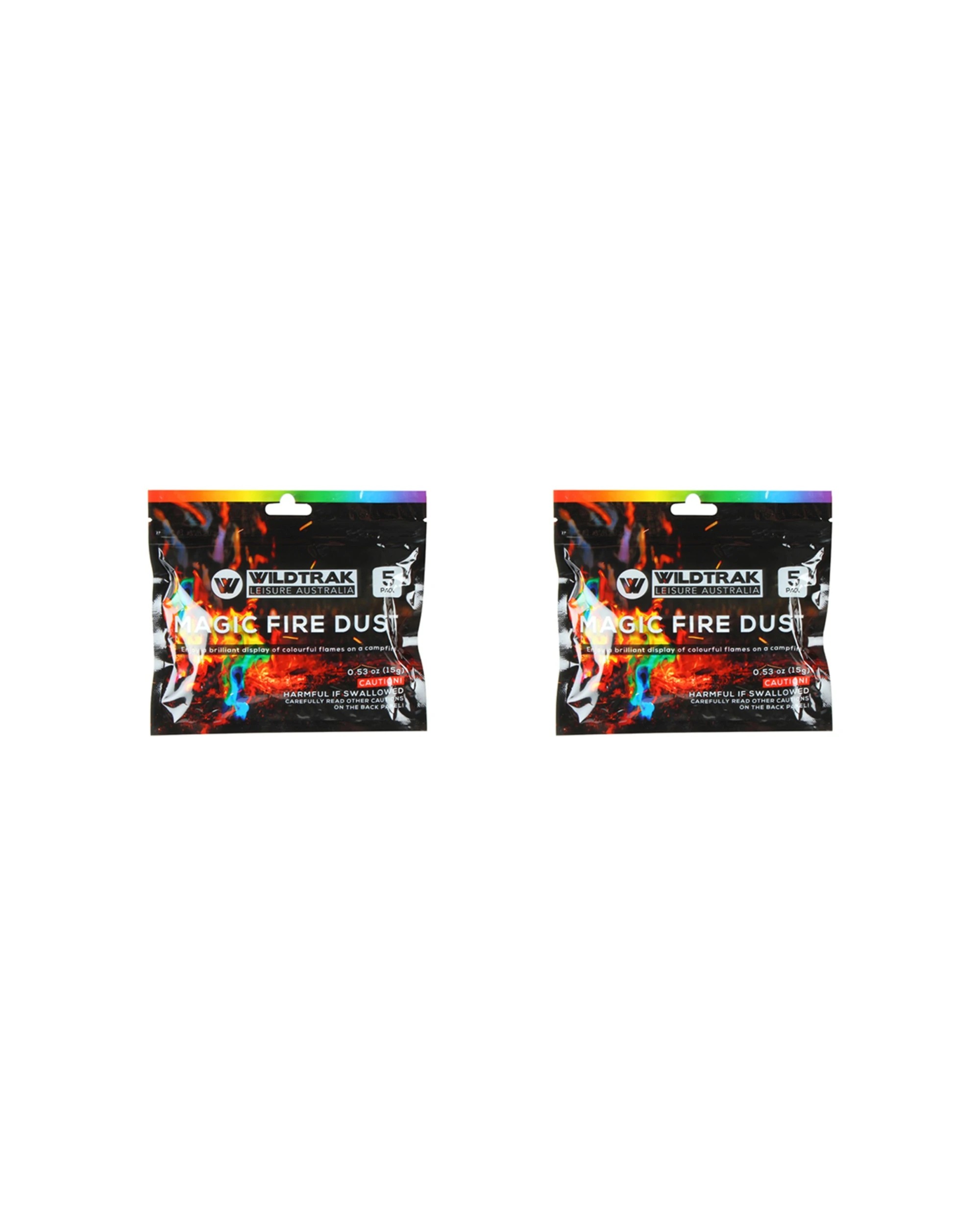1 Wildtrak Magic Fire Dust Camping Sparklers 15g 2 x 5 Pack Metal Salts Outdoor - Multi, 1 of 3