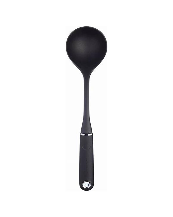 Mastercraft Soft-grip Nylon Soup Ladle Suitable For Non-stick Cookware - Black