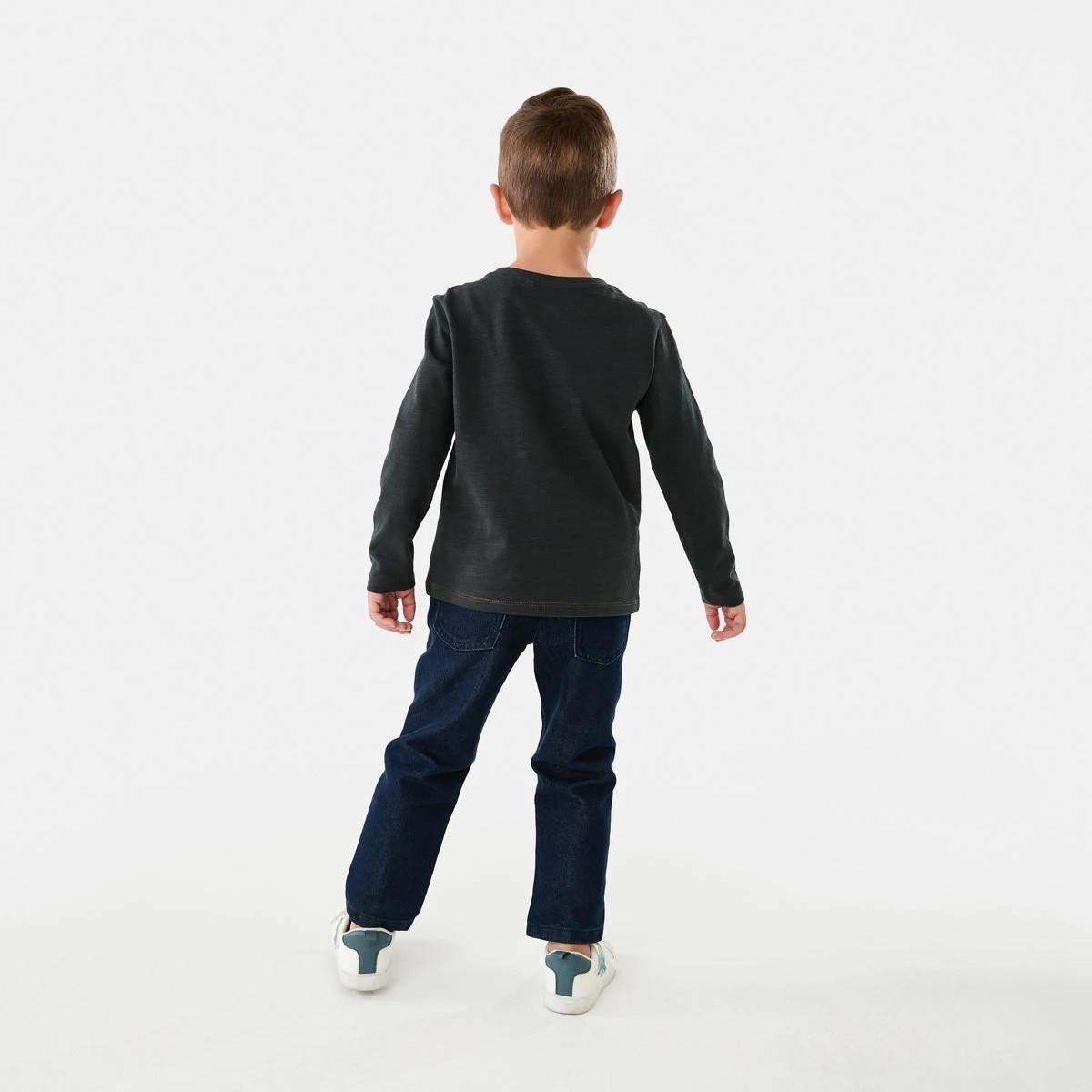 6 Long Sleeve Panel T-shirt Wood Grey, 6 of 8
