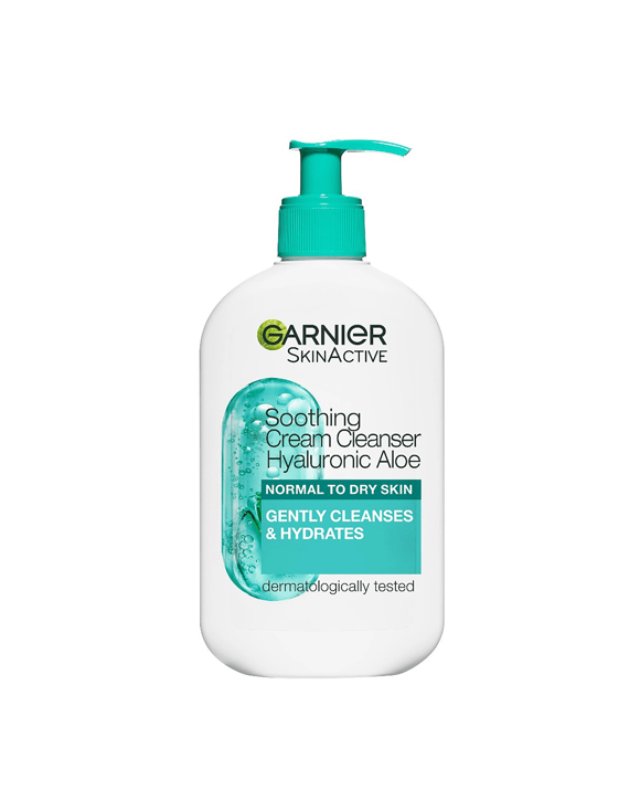 Garnier SkinActive Soothing Cream Cleanser 250ml - Hyaluronic Acid and Aloe Vera