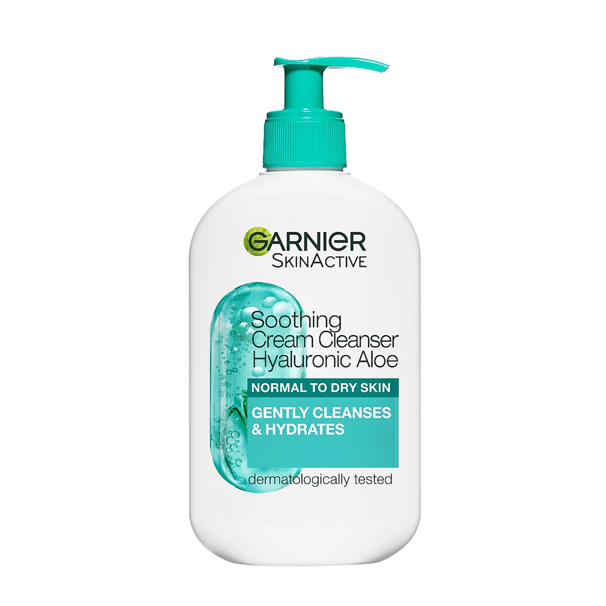1 Garnier SkinActive Soothing Cream Cleanser 250ml - Hyaluronic Acid and Aloe Vera, 1 of 10
