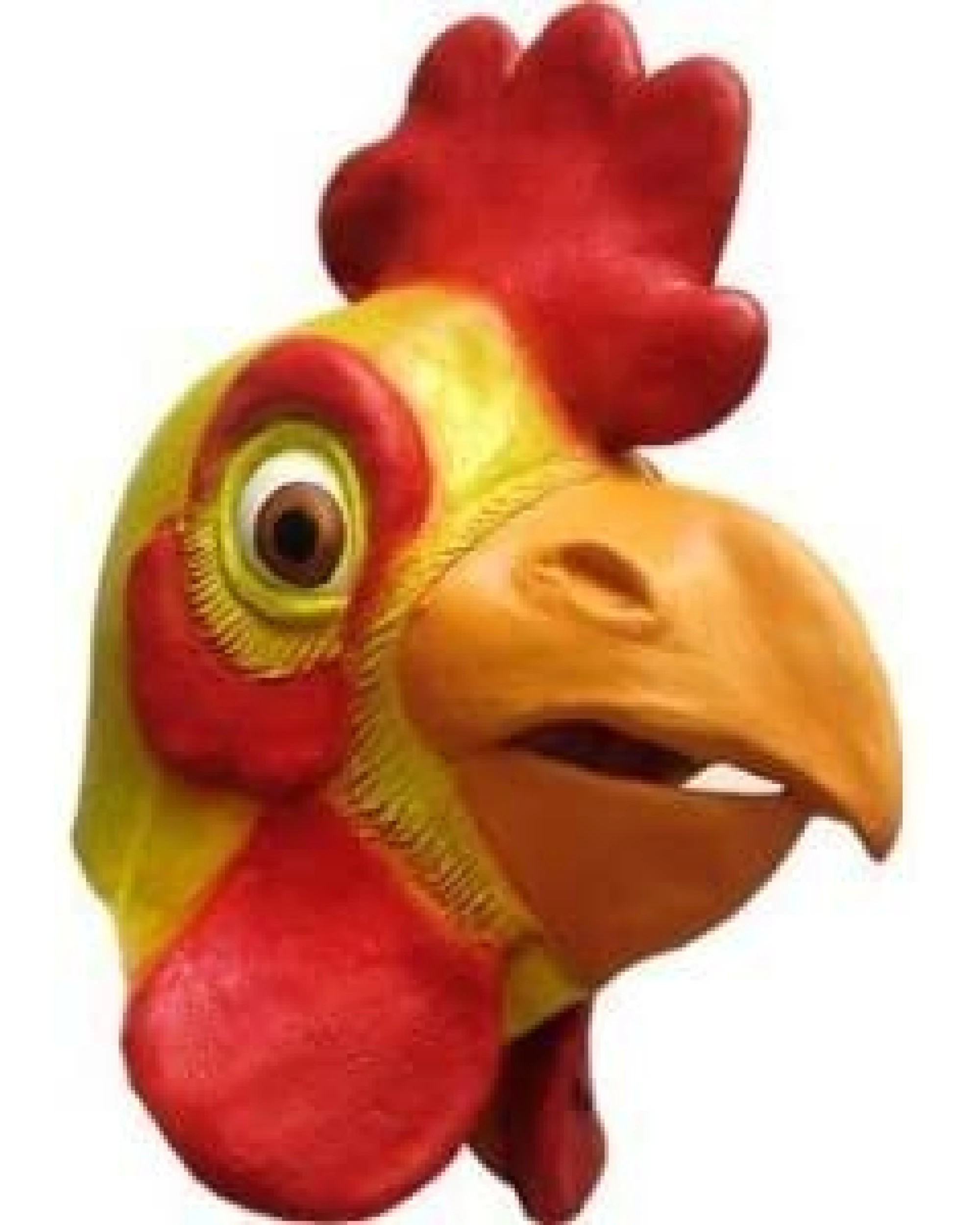 2 BR Costumes Rubber Chicken Mask for Halloween Fancy Dress, 2 of 3