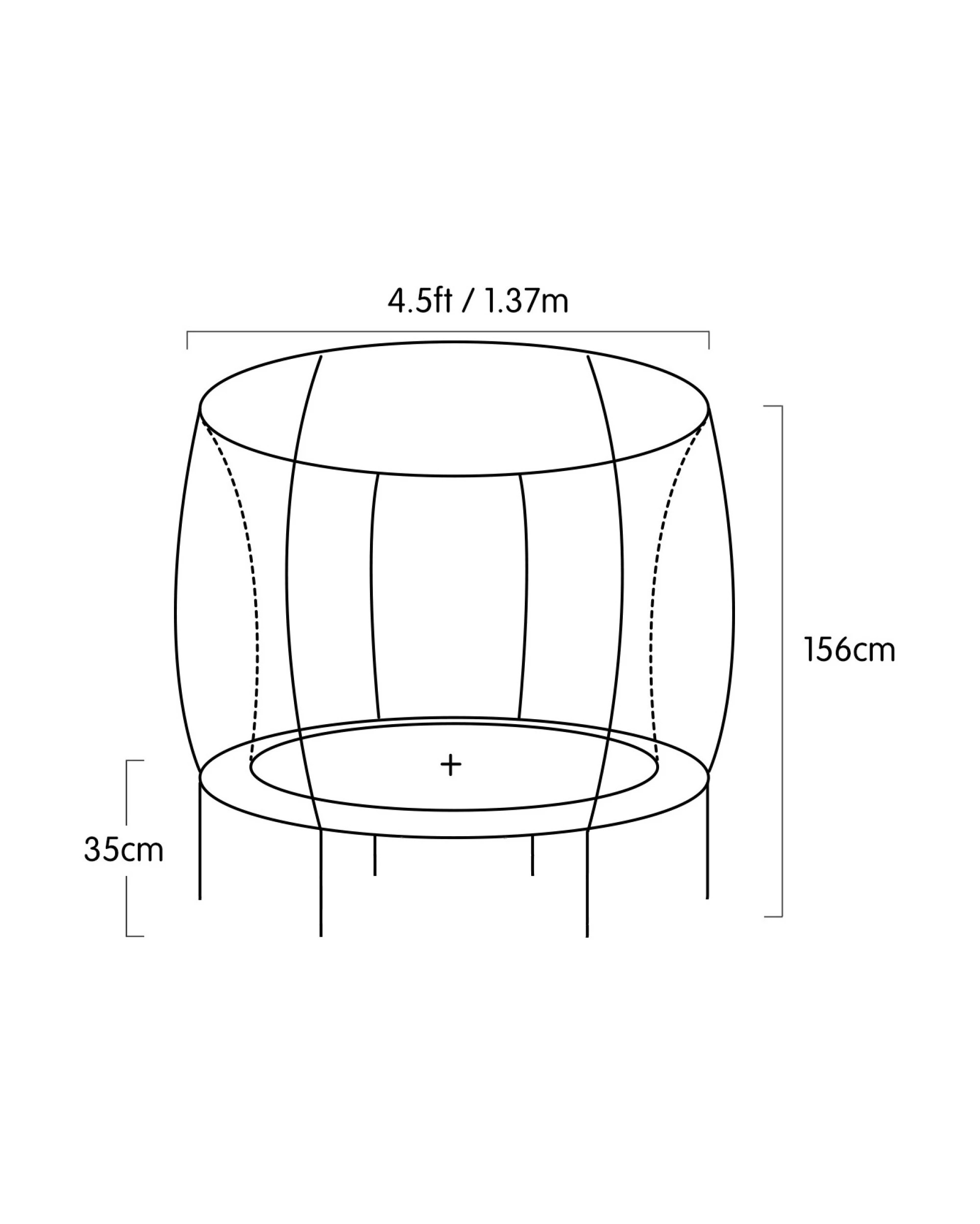8 Kahuna Mini 4.5 Ft Trampoline - Red Blue, 8 of 8