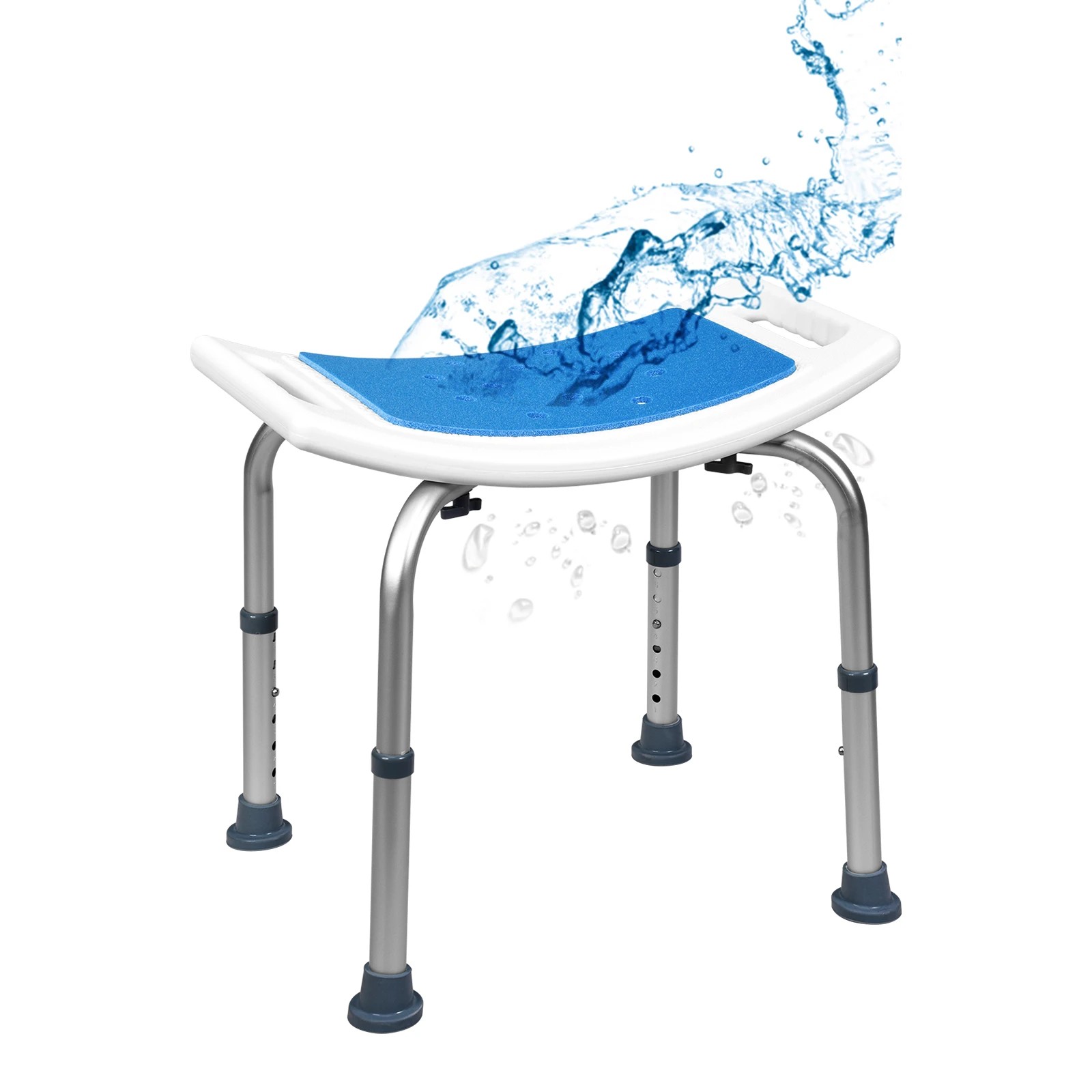 10 Costway Adjustable Shower Stool Lightweight Bathtub Stool for Senior, 10 of 10
