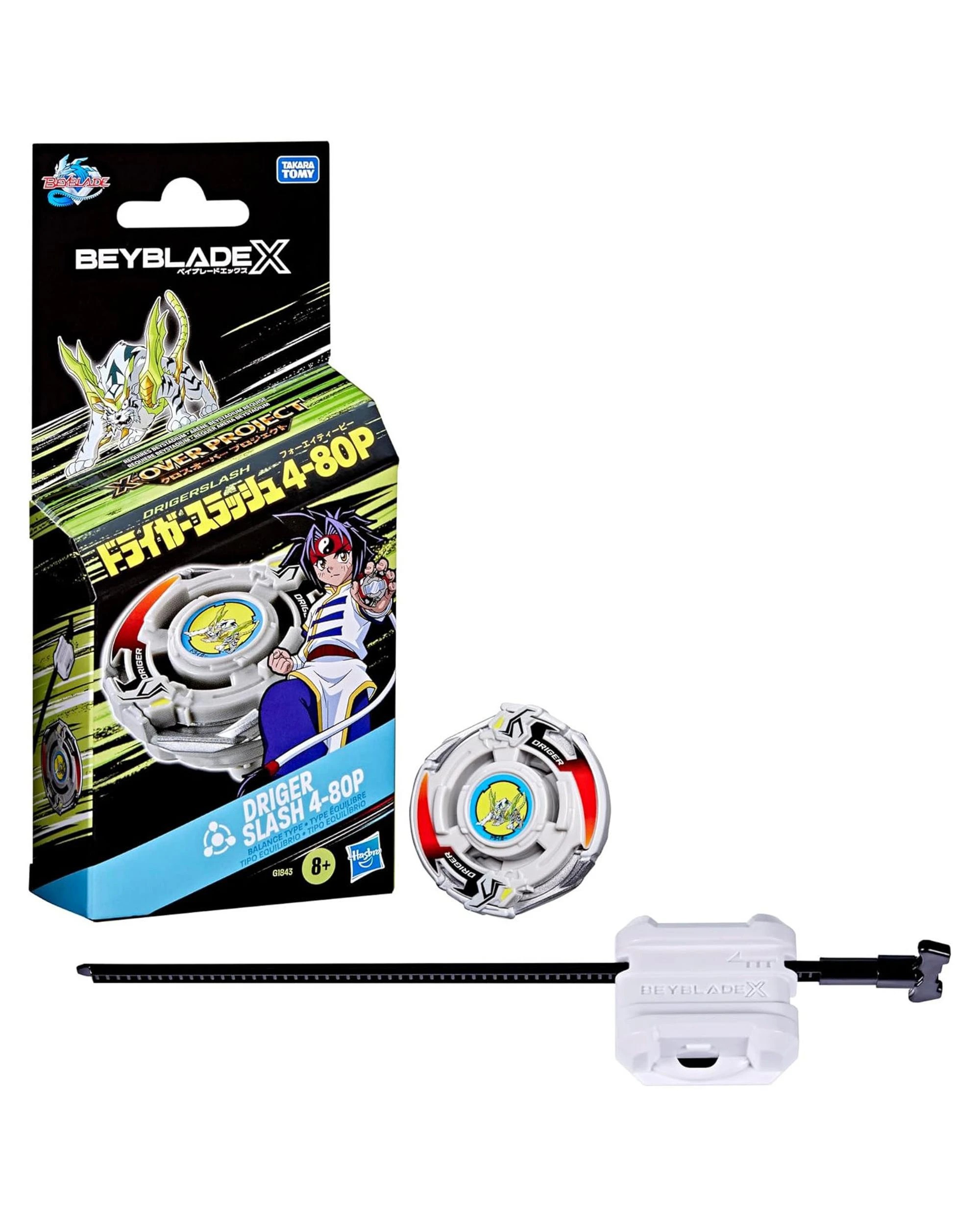 1 Beyblade X X-Over Project Driger Slash 4-80P Starter Set, 1 of 6