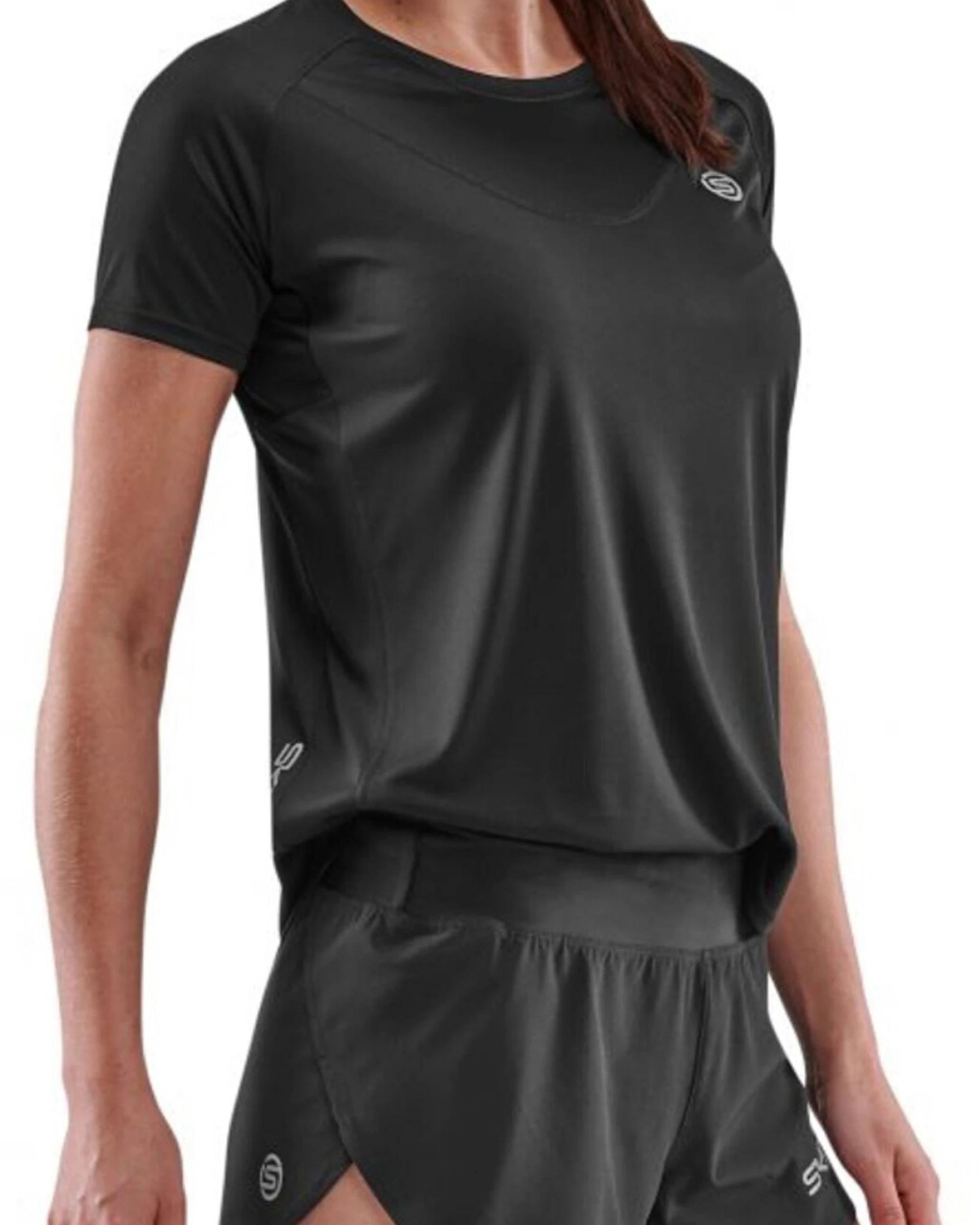2 SKINS Womens Series 3 Activewear Short Sleeve Top BLACK, 2 of 2