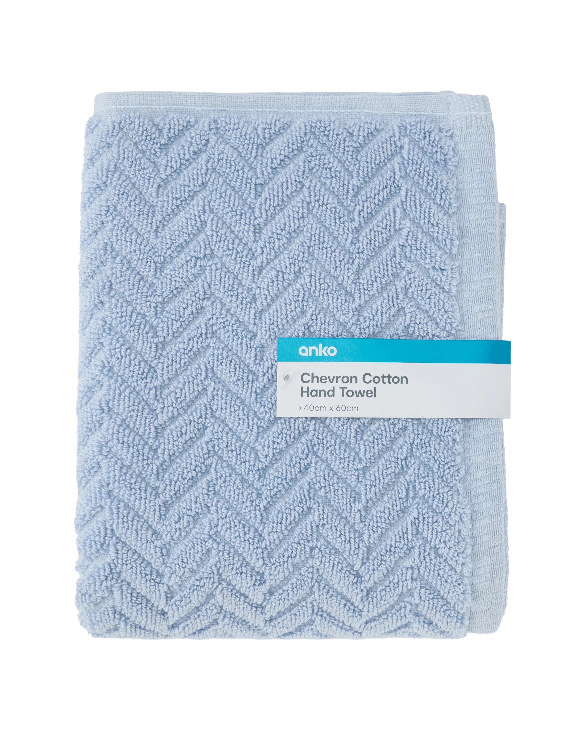 5 Chevron Cotton Hand Towel - Blue, 5 of 6