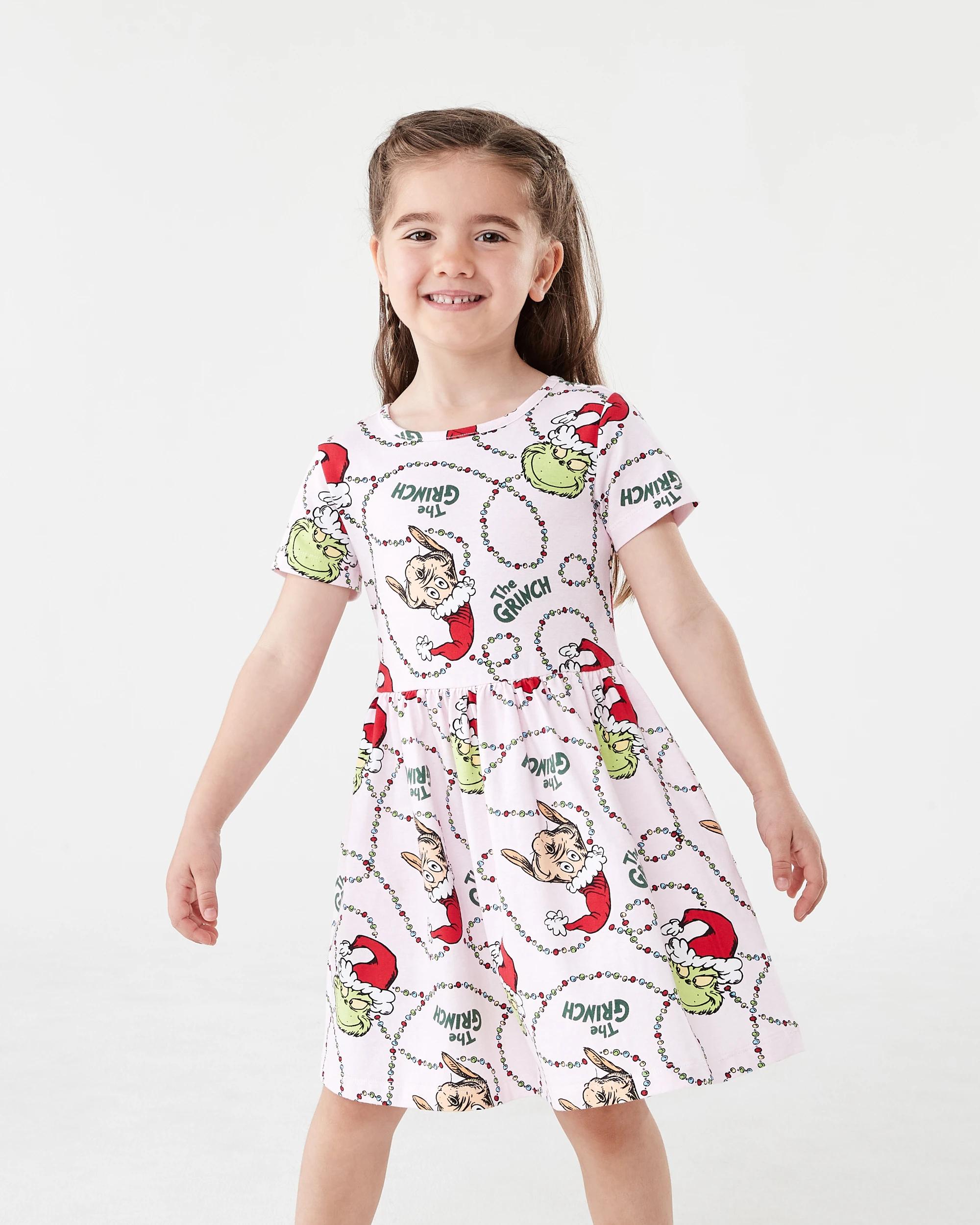 1 The Grinch License Skater Dress XMAS GRINCH AOP, 1 of 9