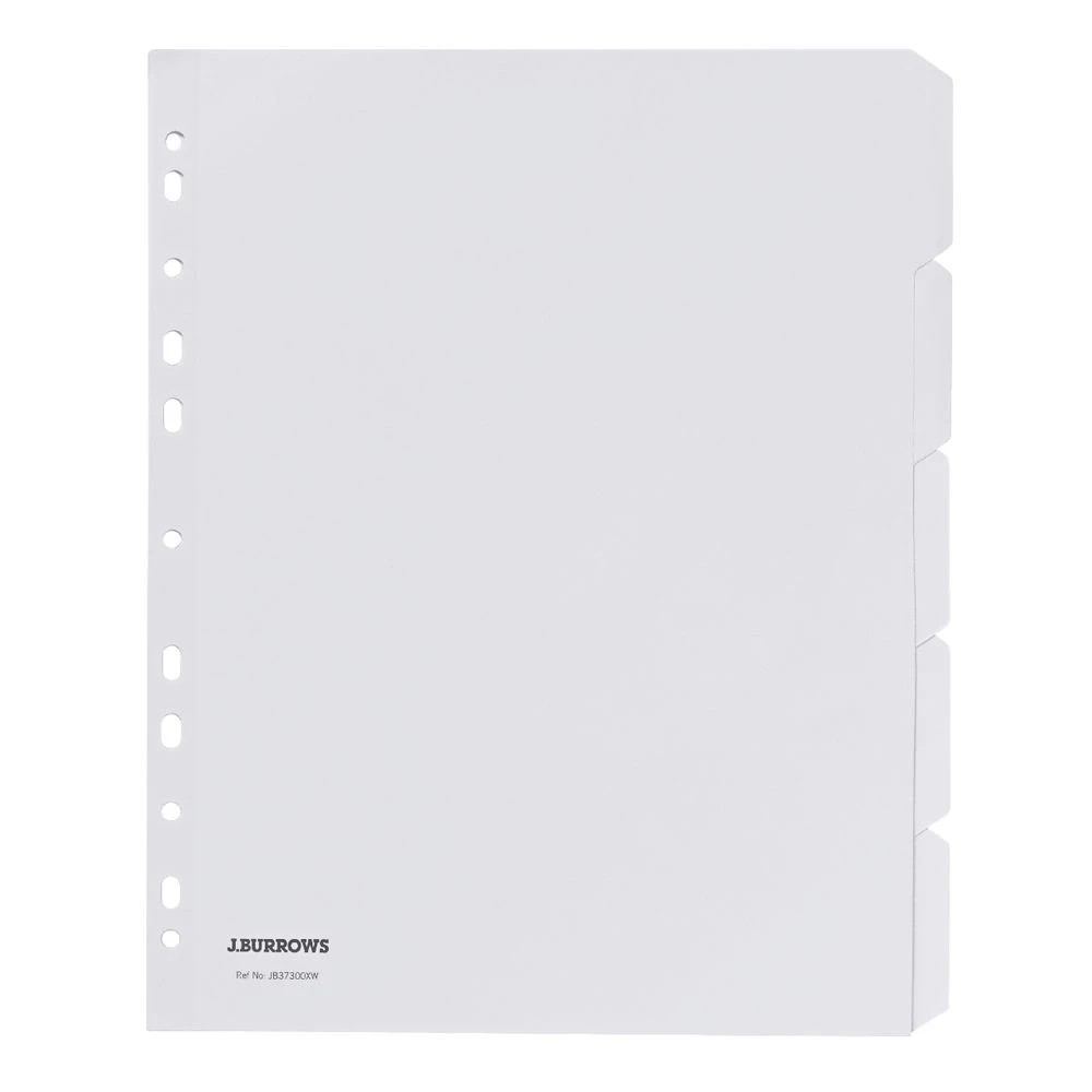 3 J.Burrows A4 5 Tab Dividers Extra Wide Manilla, 3 of 3